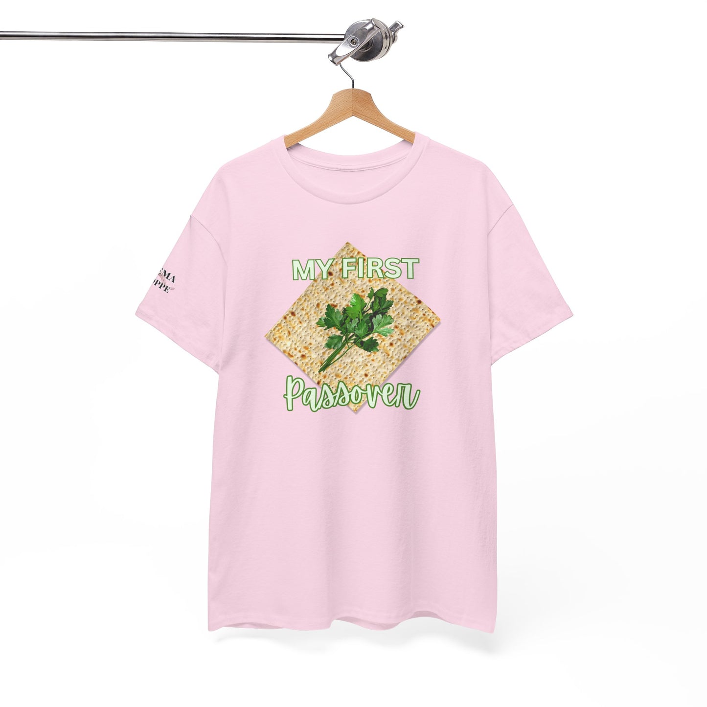 Adults My First Passover T‑Shirt — Seder Matzo & Parsley Pesach Tee