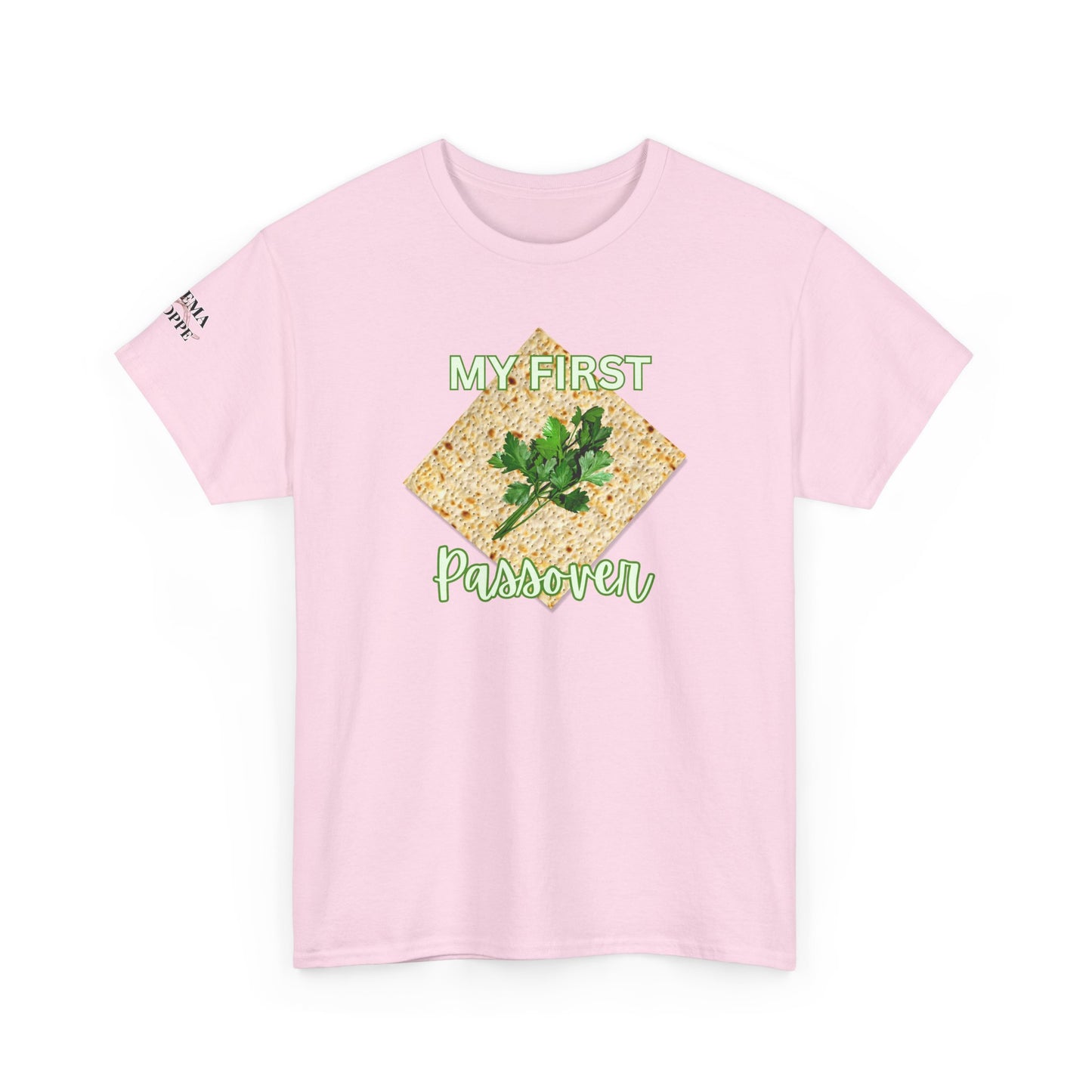 Adults My First Passover T‑Shirt — Seder Matzo & Parsley Pesach Tee
