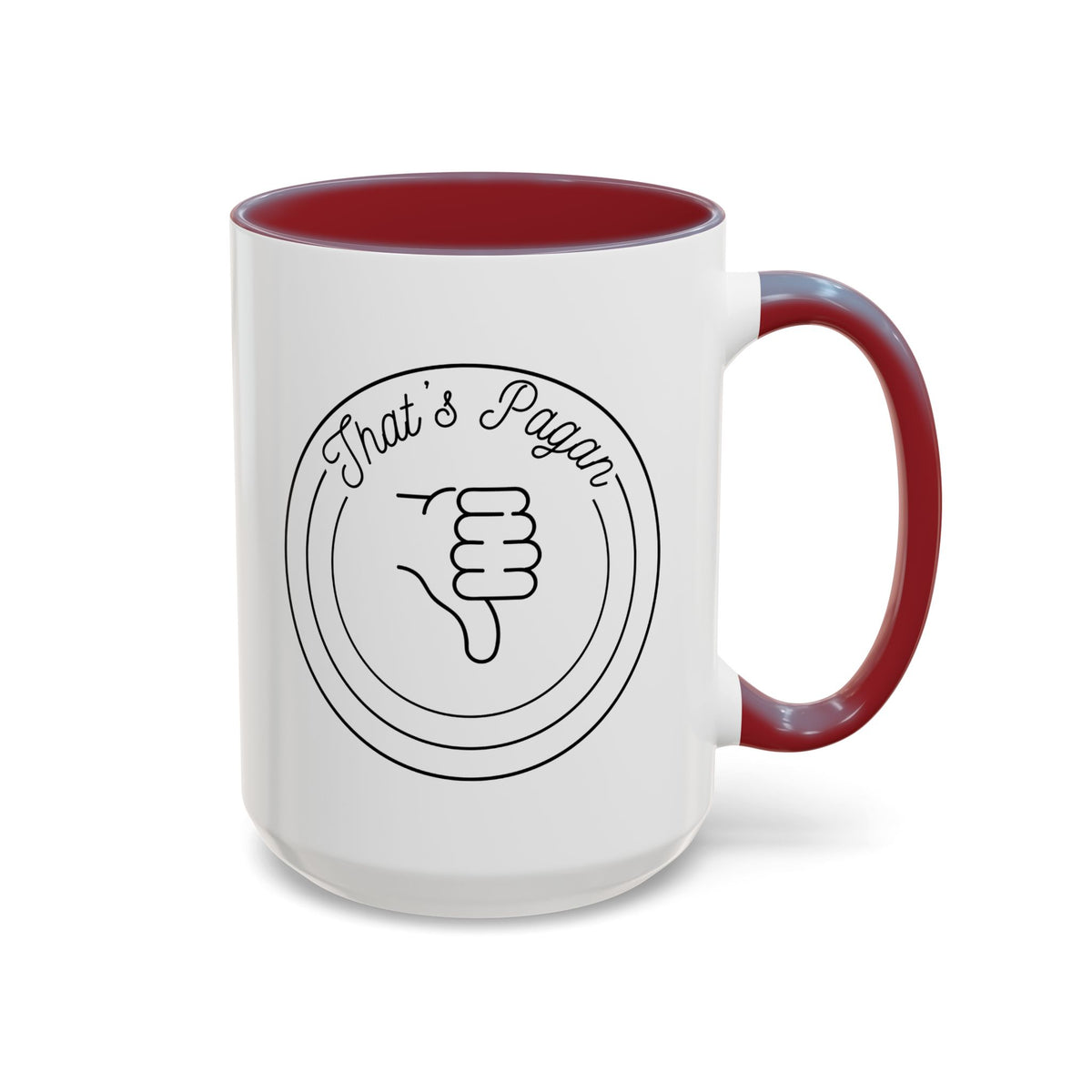 That's Pagan Thumbs Down Accent Coffee Mug