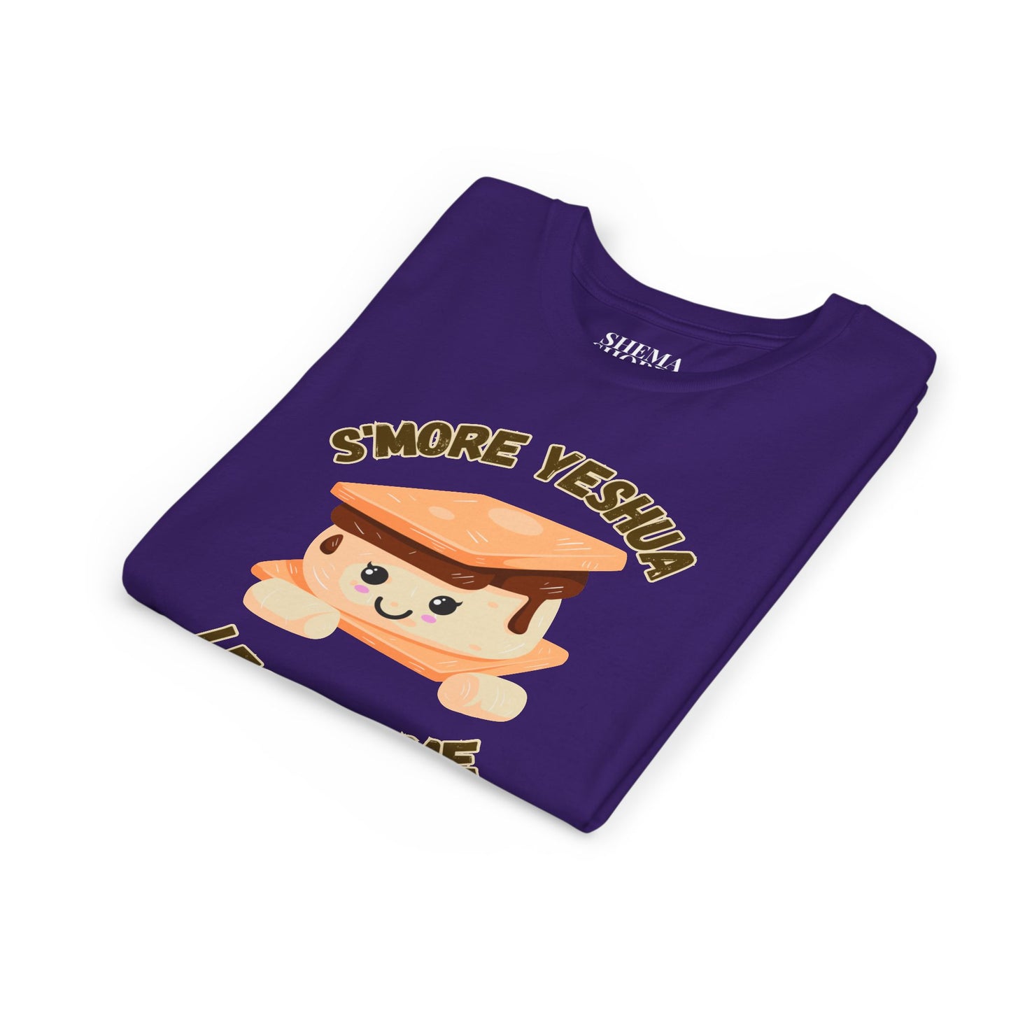Youth T-Shirt - More Yeshua, Less of Me Shirt Cute S'mores for Sukkot
