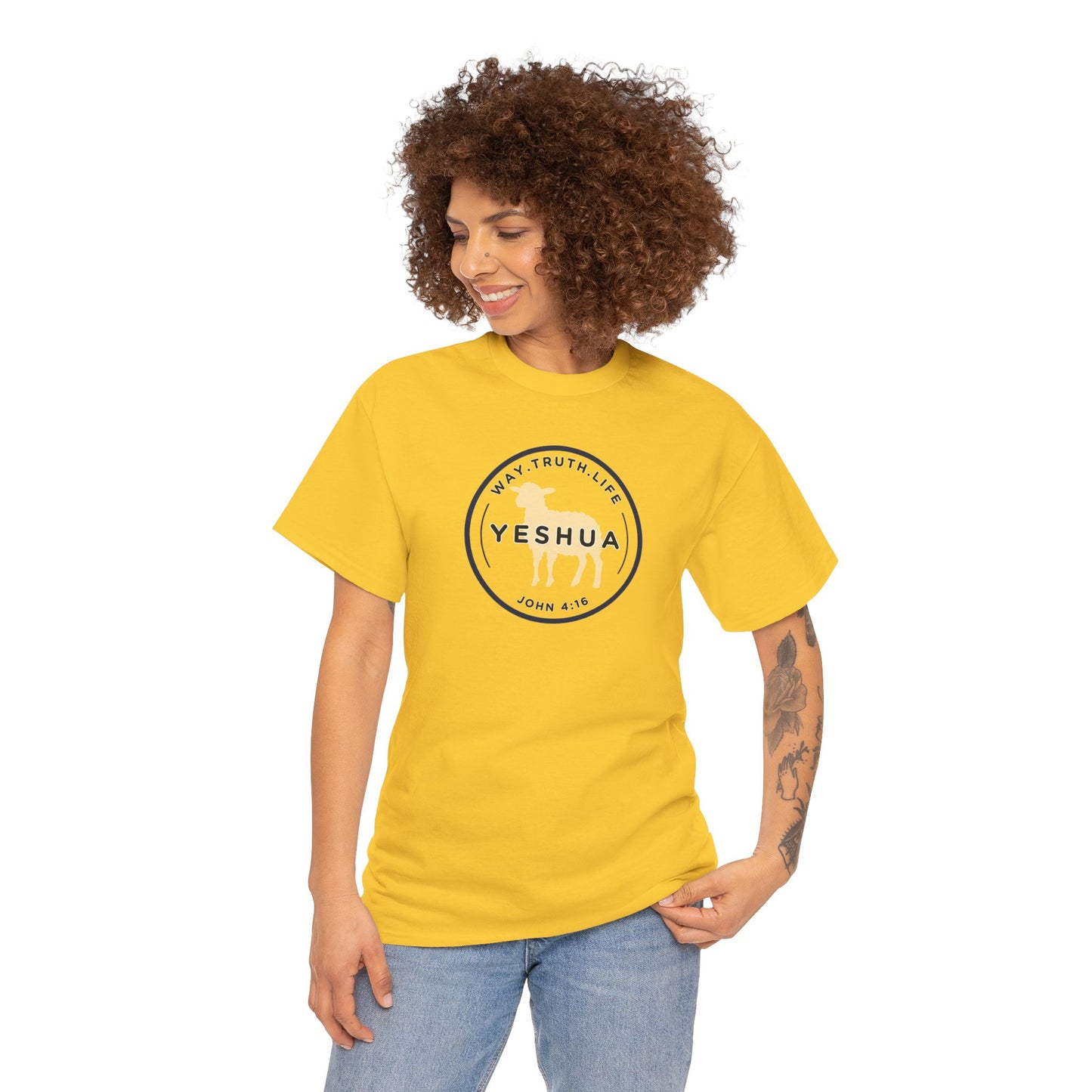 Yeshua 'Way, Truth, Life' Heavy Cotton Graphic Tee