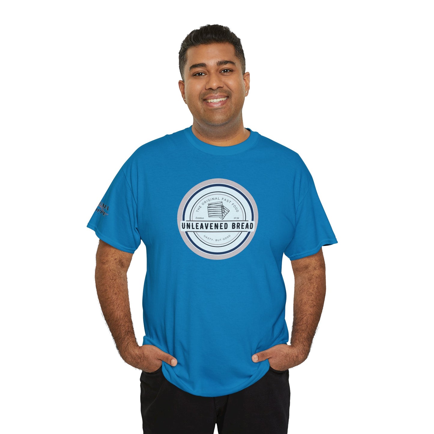 Unleavened Bread Matzo T-Shirt — "Hasty but Good" Passover Biblical Humor Tee