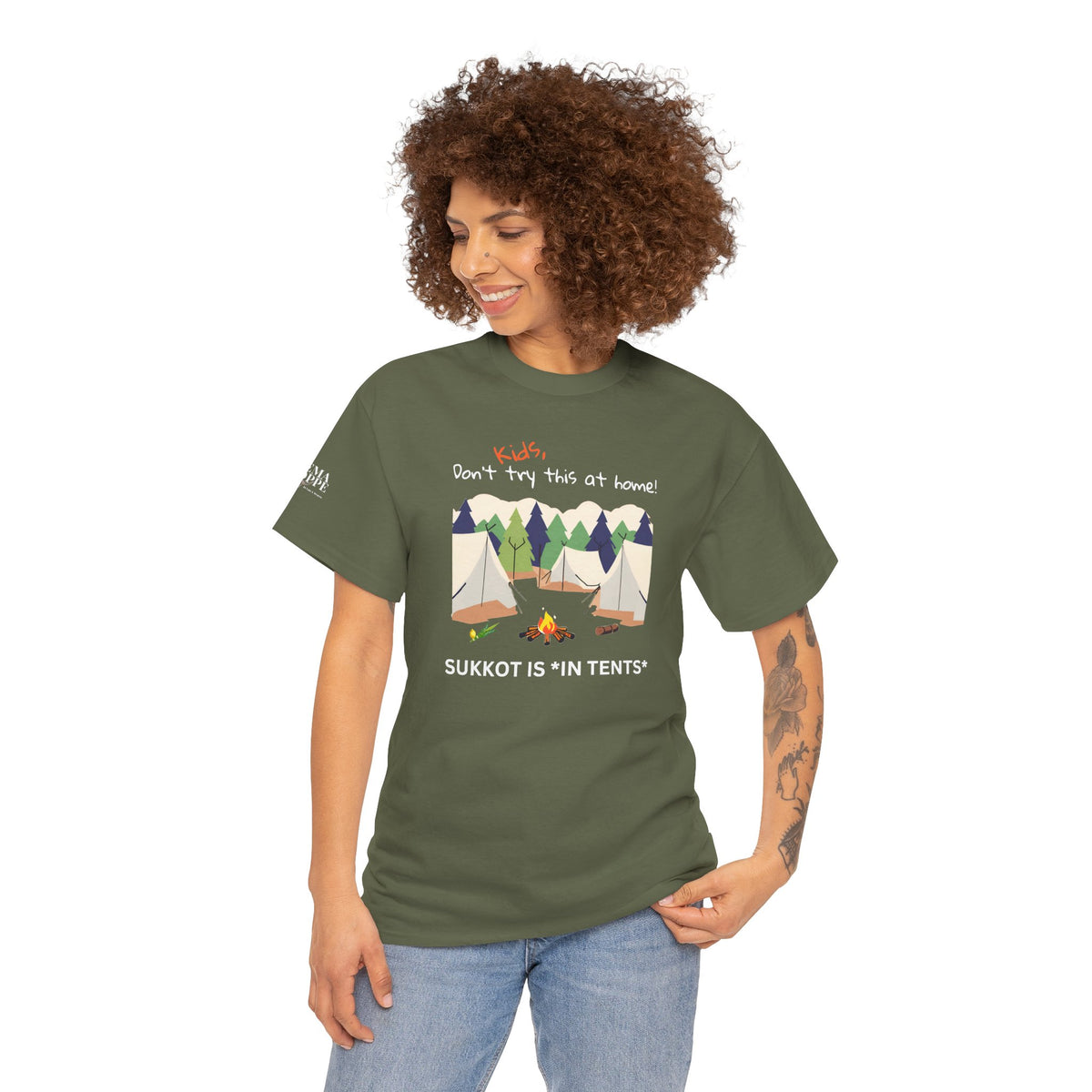 Kids, Don't Try This At Home Sukkot Shirt (dark colors)