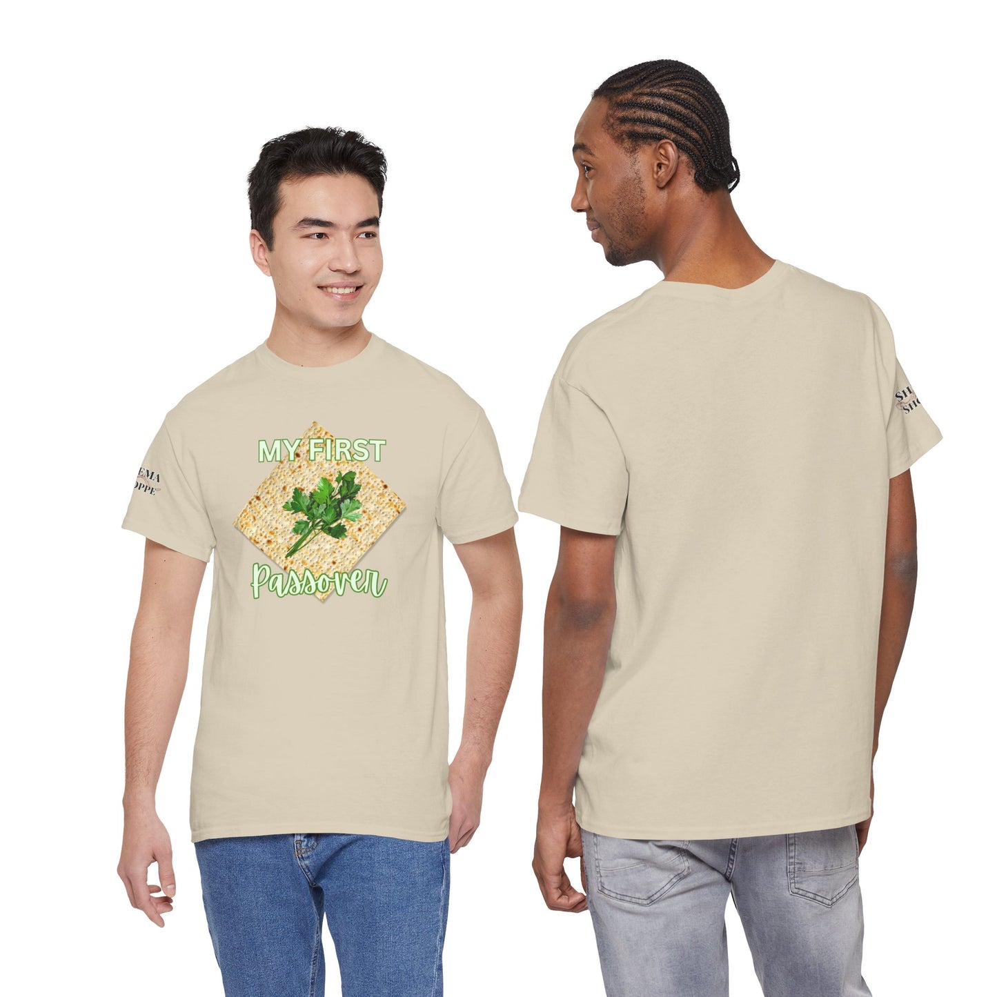 Adults My First Passover T‑Shirt — Seder Matzo & Parsley Pesach Tee