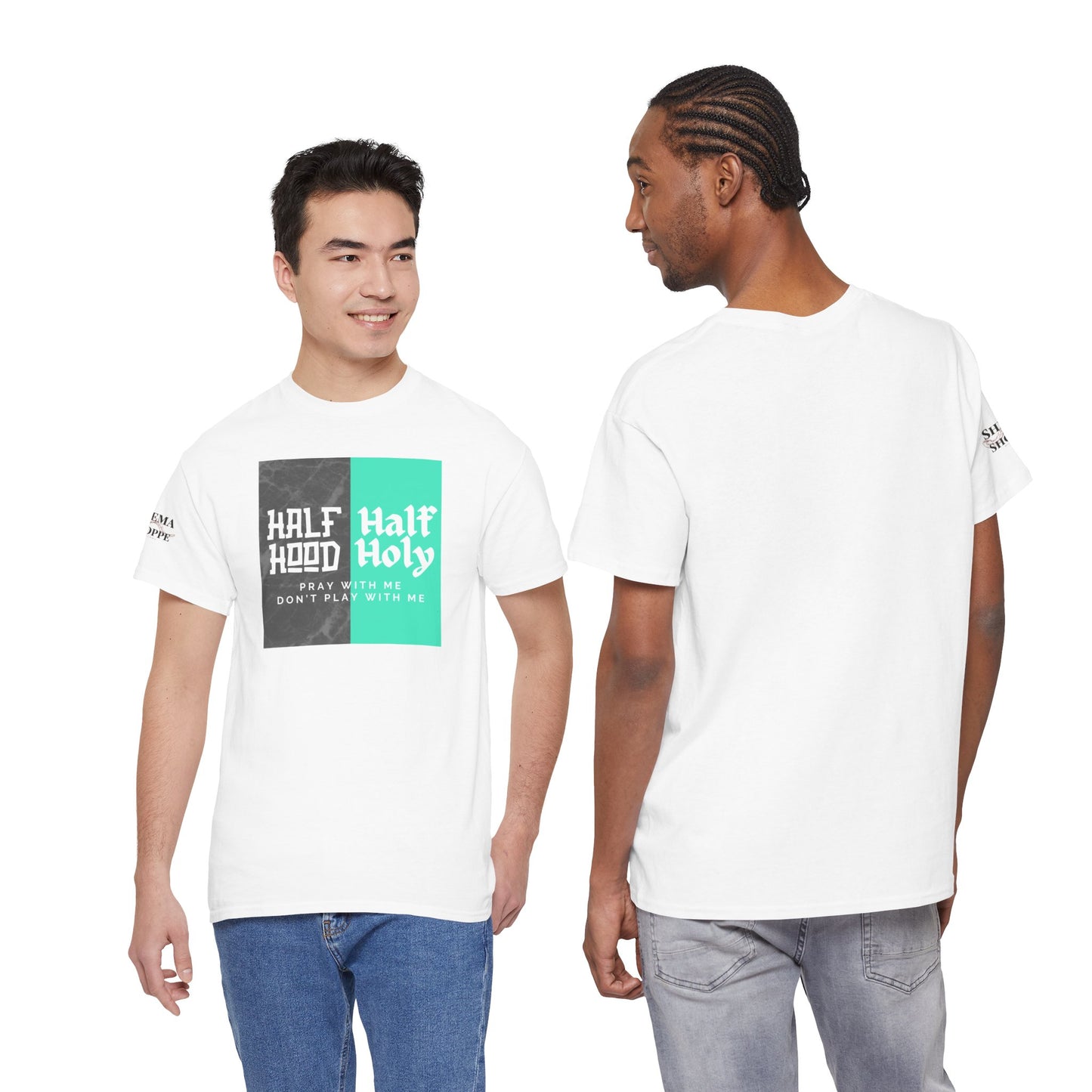 Half Hood/Half Holy Unisex Heavy Cotton Tee