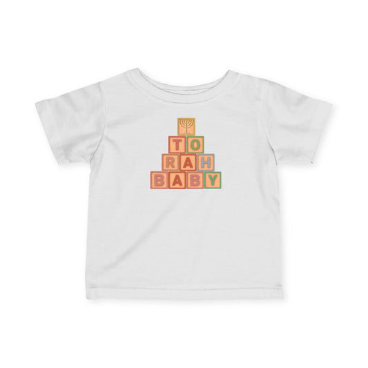 Infant Tee — 'Torah Baby' Wooden Block Baby Shirt, Messianic Newborn Gift (Canada)