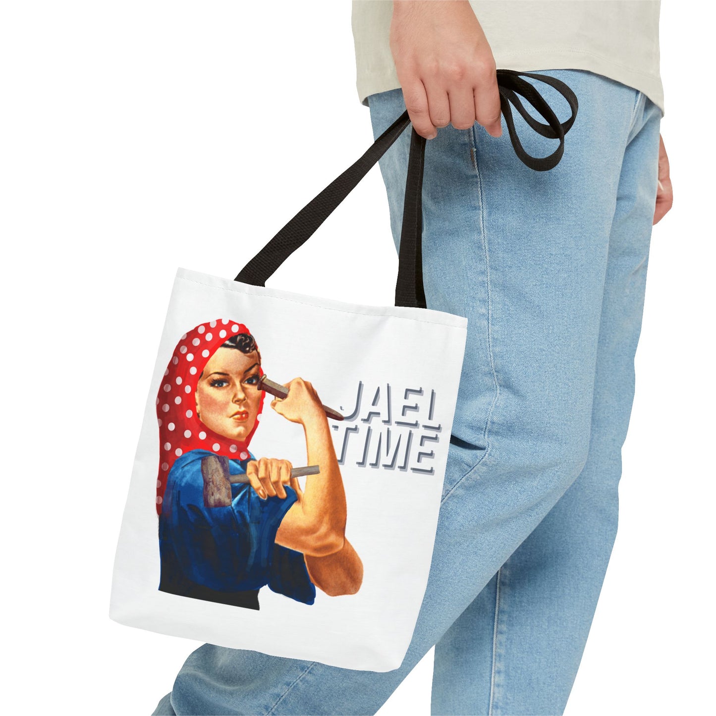 Tote Bag - Jael Time Empowering Design Tent Peg and Hammer Bag