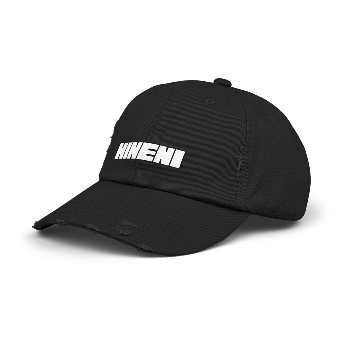Hineni (Hebrew for "here I am")  Distressed Cap with 'Hineni' | Casual Streetwear Hat, Daily Accessory, Gift for Him/Her, Trendy Cap