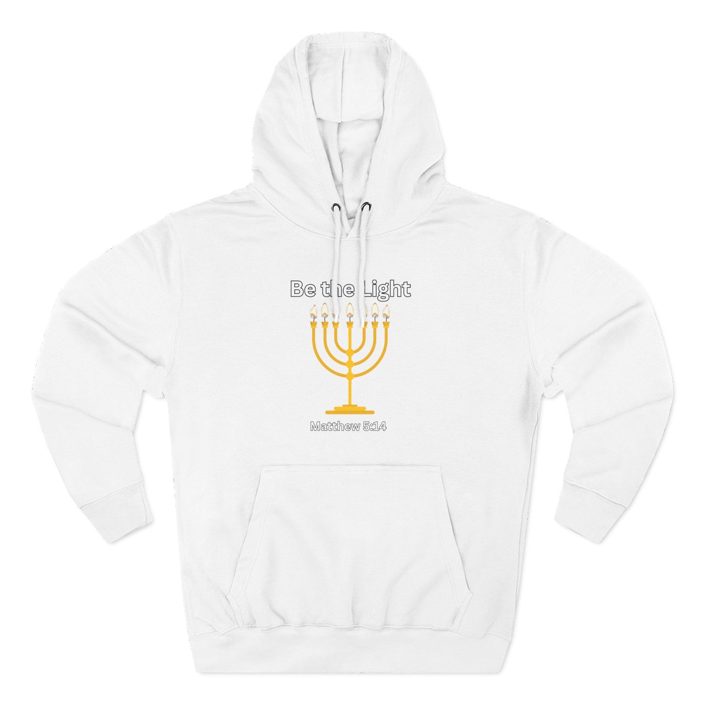Be The Light Menorah Three-Panel Fleece Hoodie