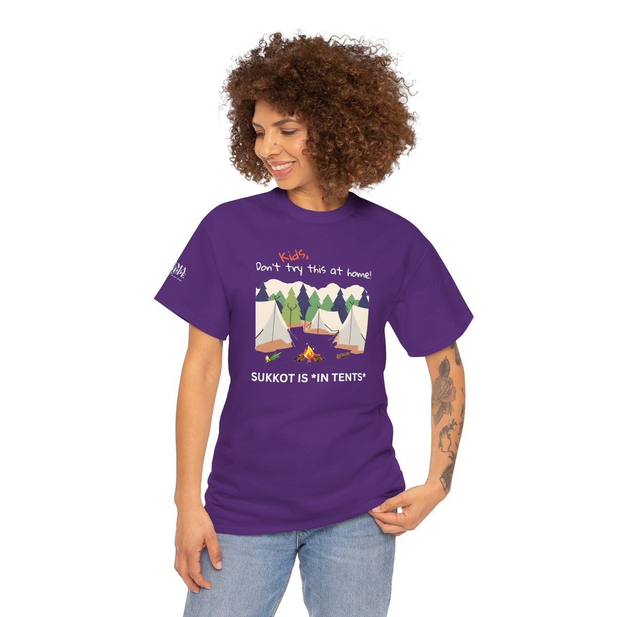 Kids, Don't Try This At Home Sukkot Shirt (dark colors)