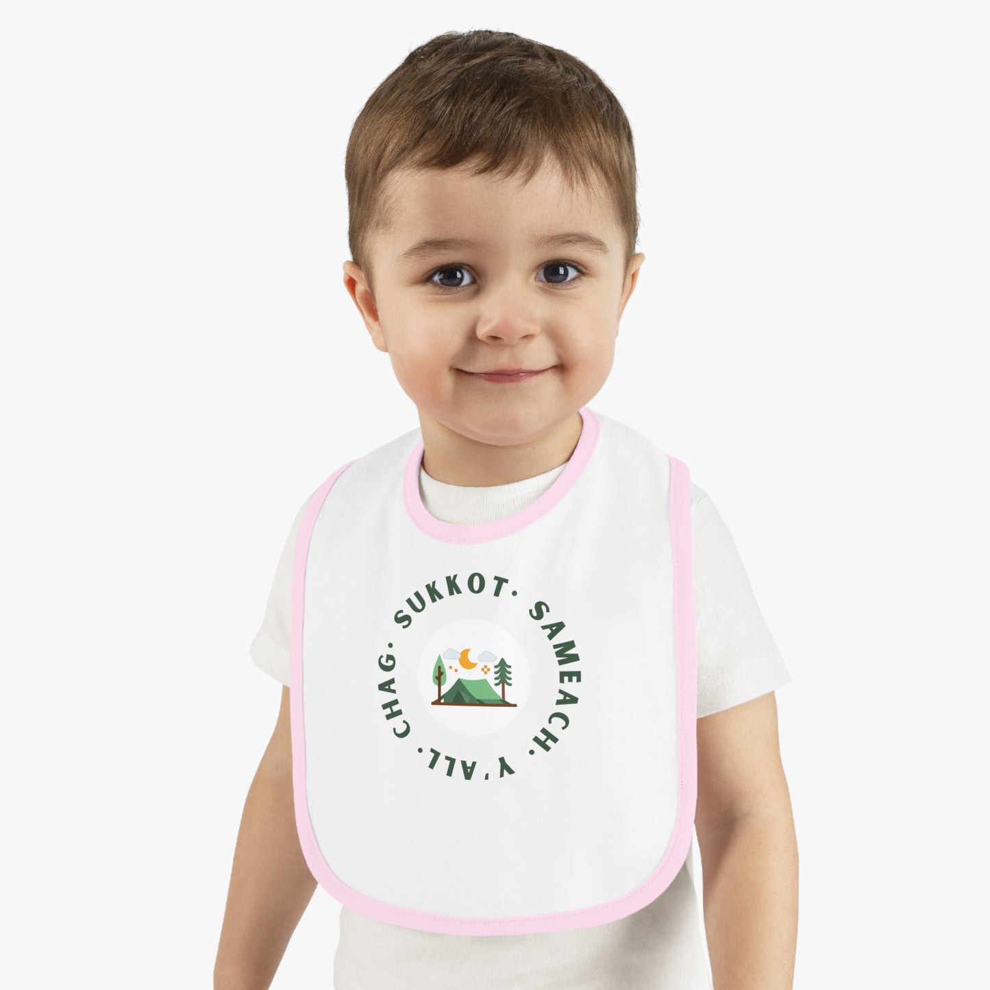 Chag Sukkot Y'all Baby Contrast Trim Jersey Bib