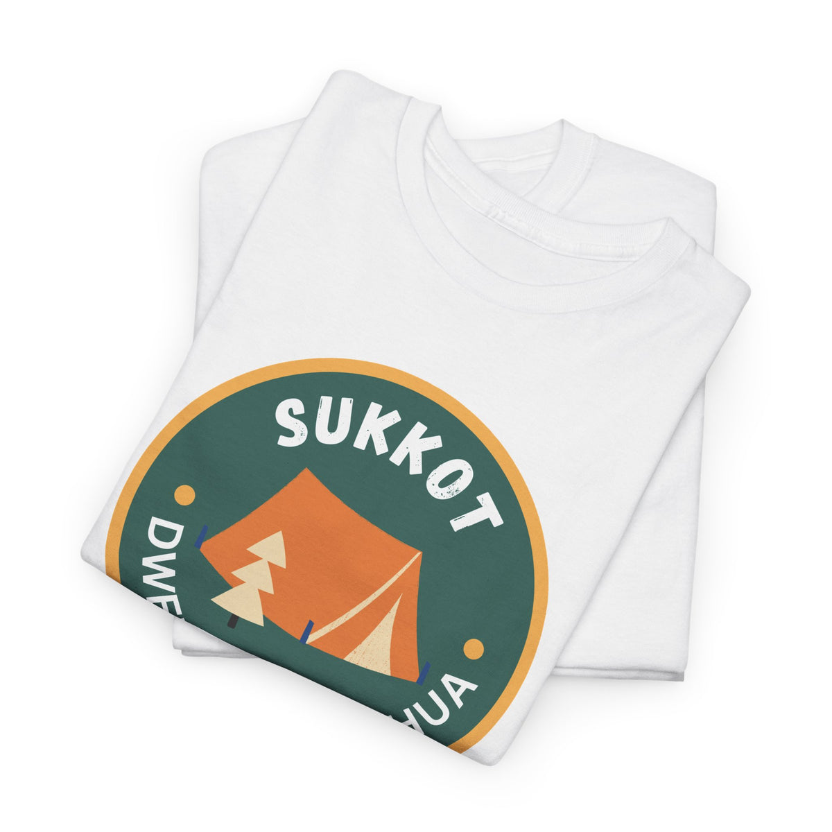 Sukkot Camping Tee — “Dwell With Yeshua” Biblical Feast T‑Shirt