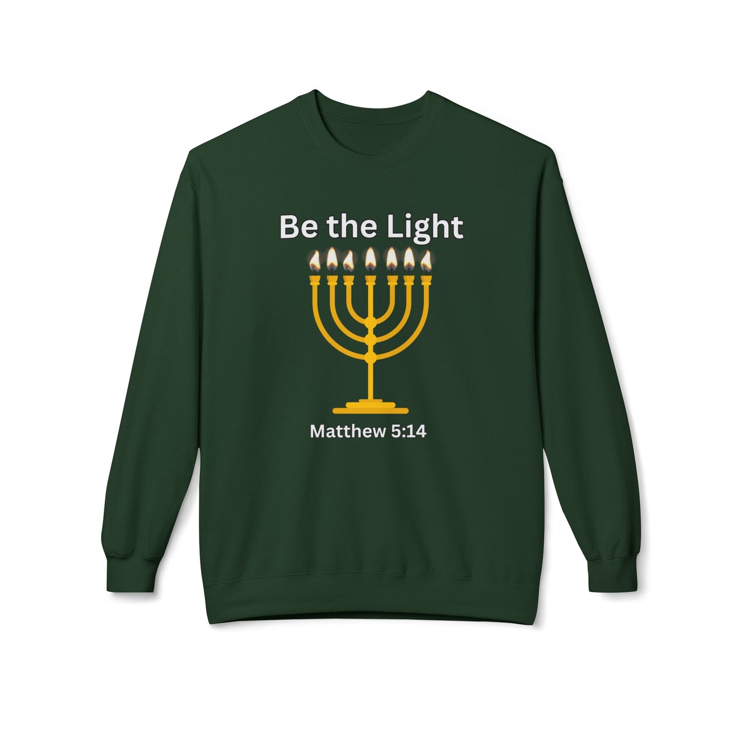 Be The Light Unisex Midweight Softstyle Fleece Crewneck Sweatshirt