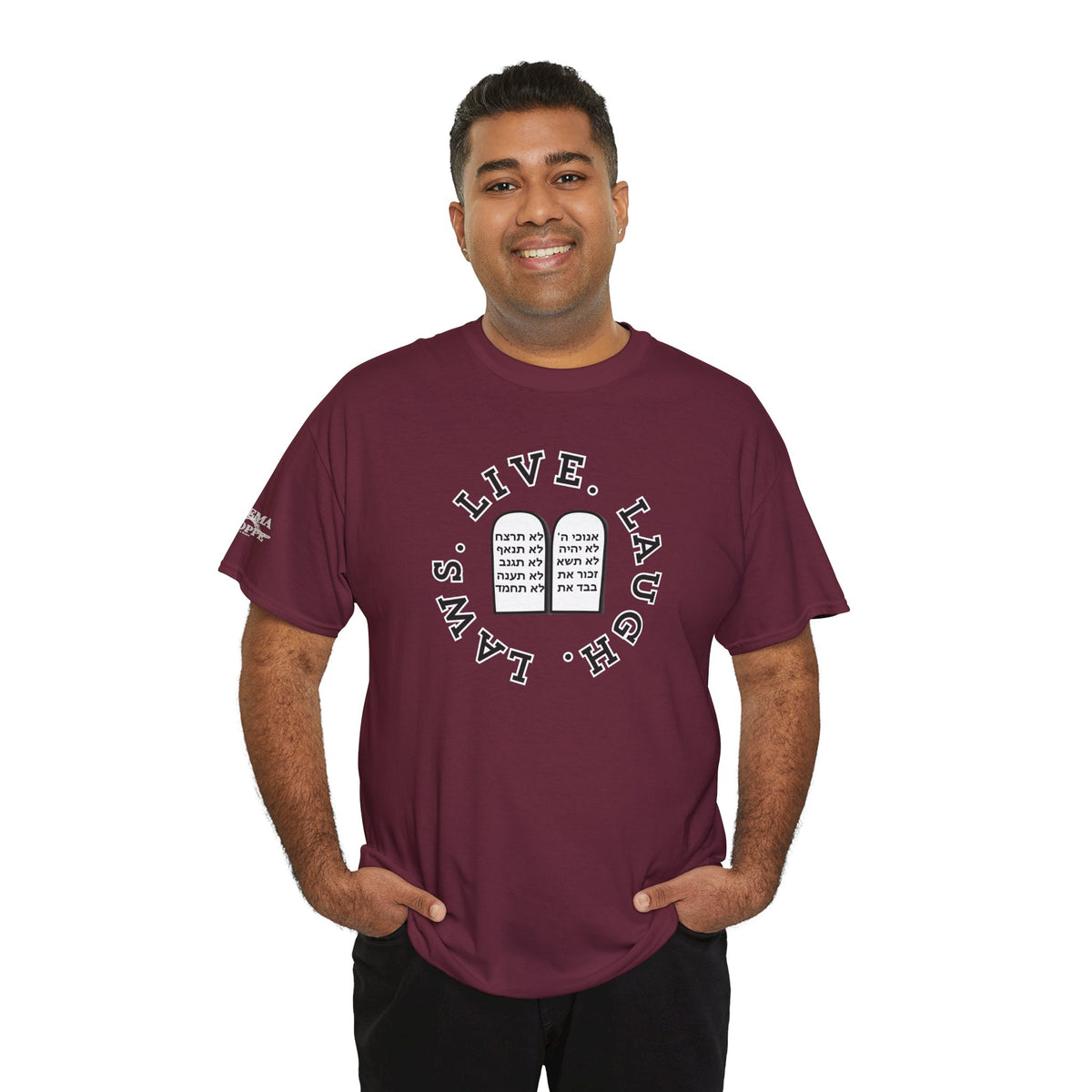 Live Laugh Laws T‑Shirt — Legal Humor Tee with Open Book Graphic