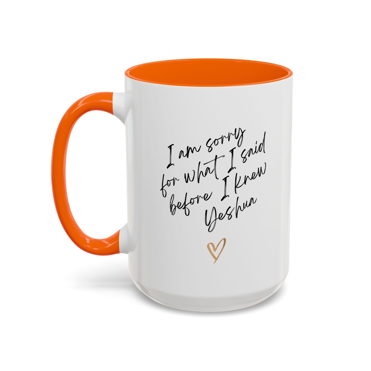 I'm Sorry (Yeshua) Accent Coffee Mug (11, 15oz)
