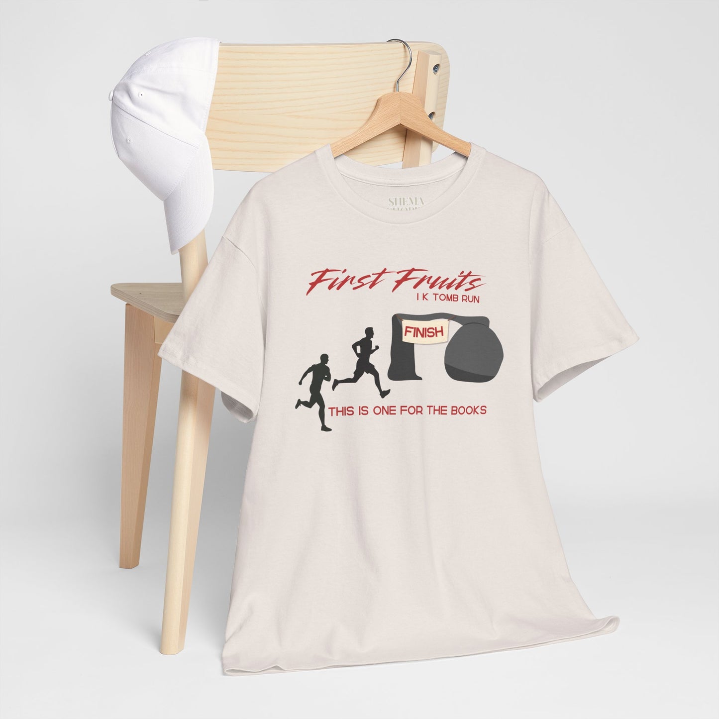 First Fruits 1k Tomb Run Unisex Tee - Funny Biblical Design