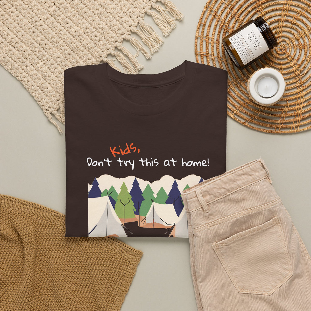 Kids, Don't Try This At Home Sukkot Shirt (dark colors)