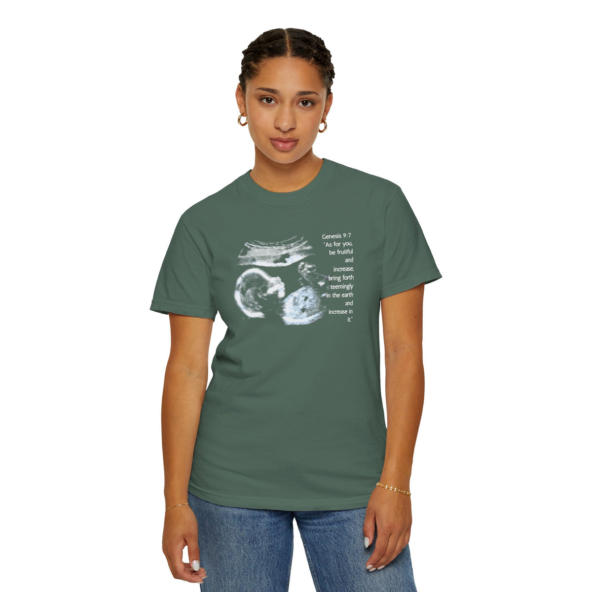 Pregnancy Support Tee - Ultrasound Bible Verse
