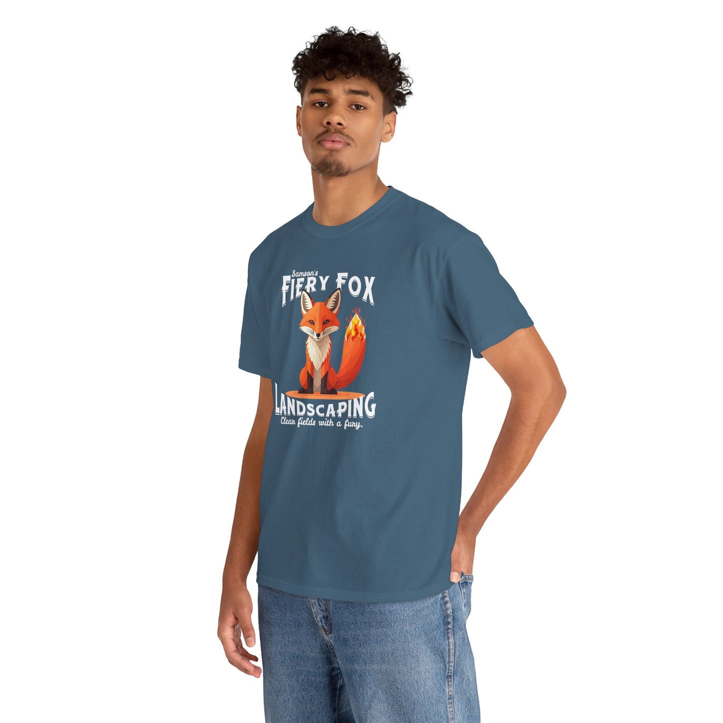 Fiery Fox Landscaping Unisex Heavy Cotton Tee - dark shades
