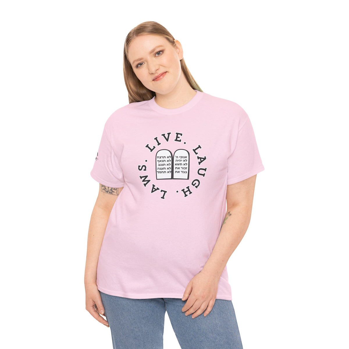 Live Laugh Laws T‑Shirt — Legal Humor Tee with Open Book Graphic