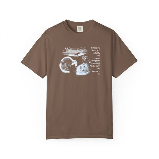 Pregnancy Support Tee - Ultrasound Bible Verse