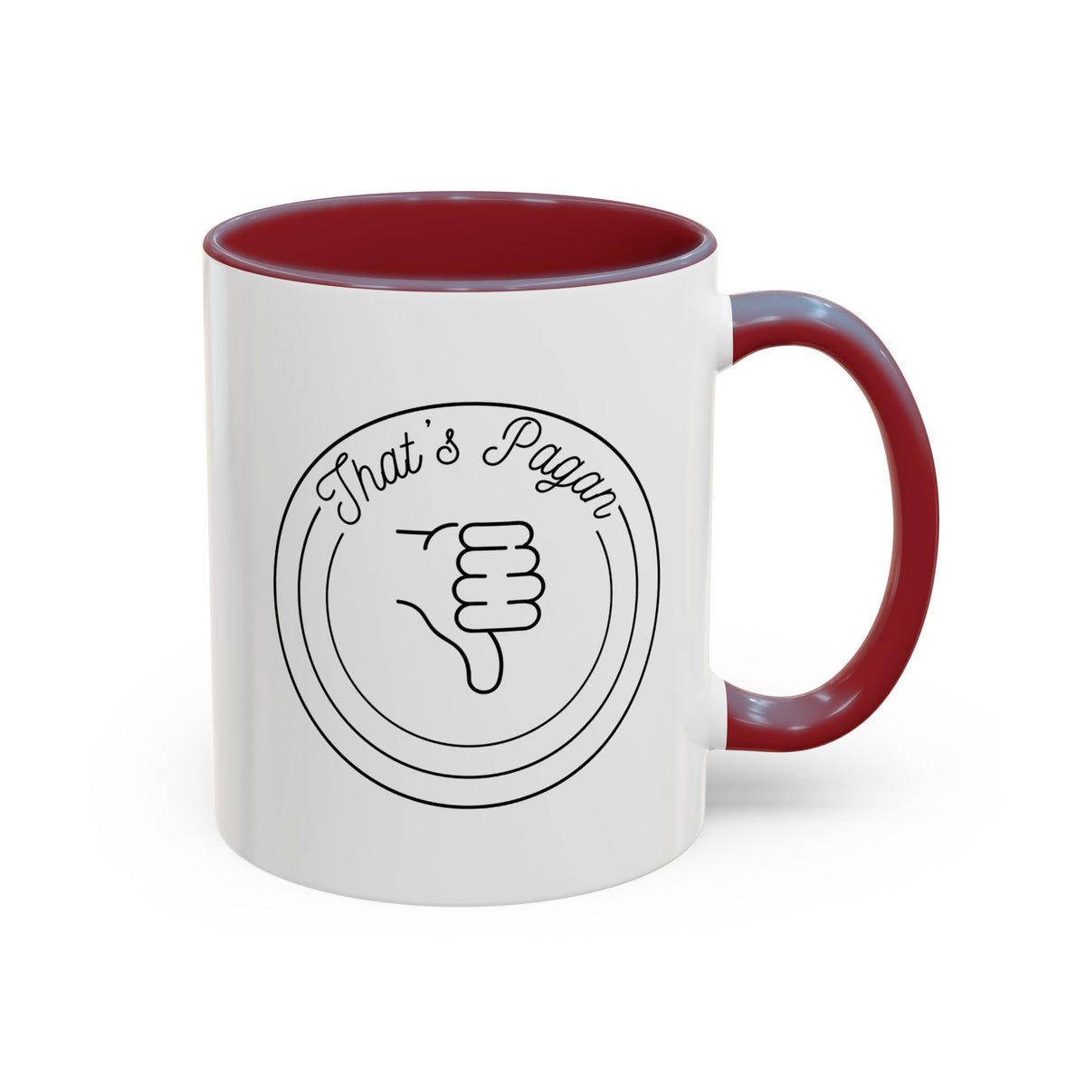 That's Pagan Thumbs Down Accent Coffee Mug