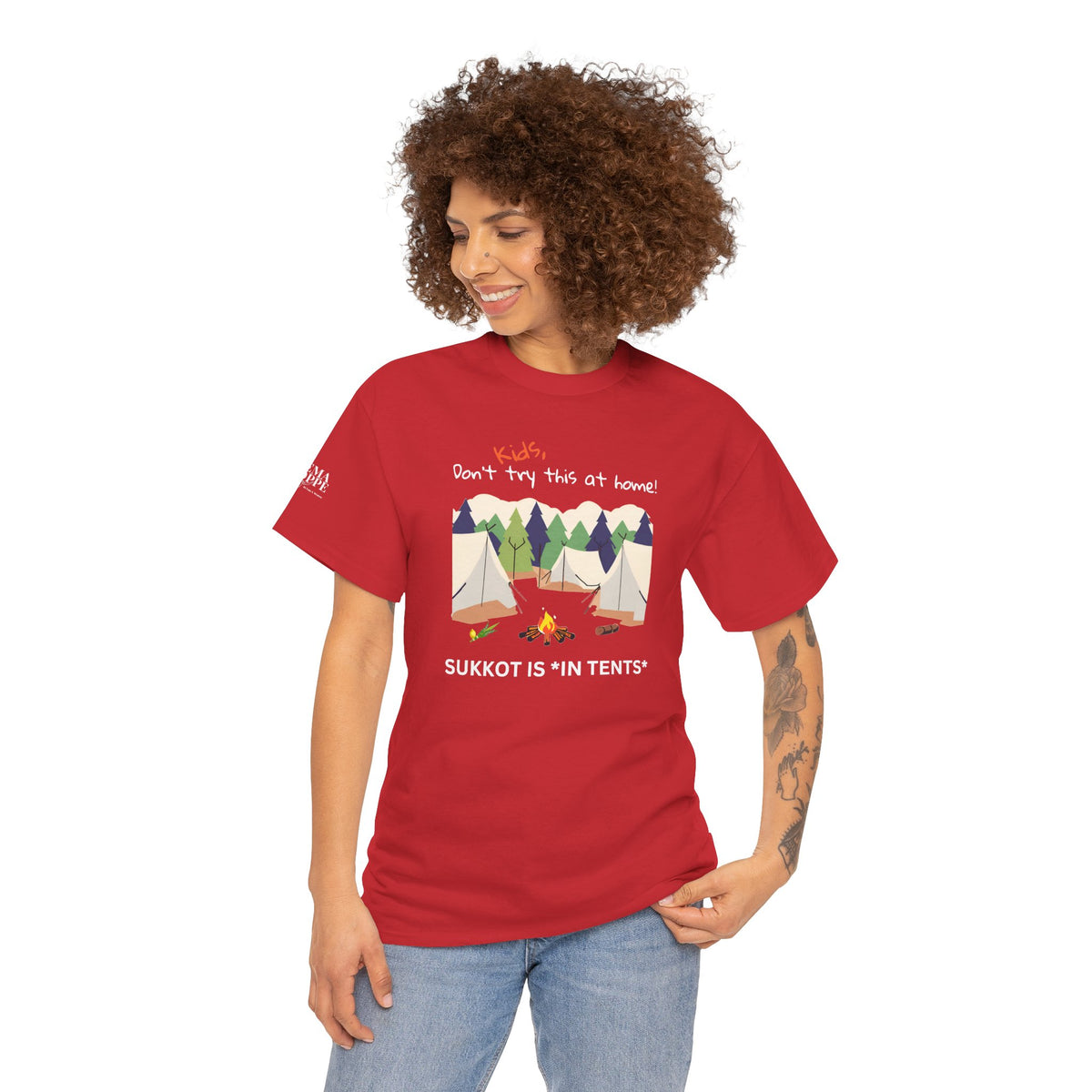 Kids, Don't Try This At Home Sukkot Shirt (dark colors)