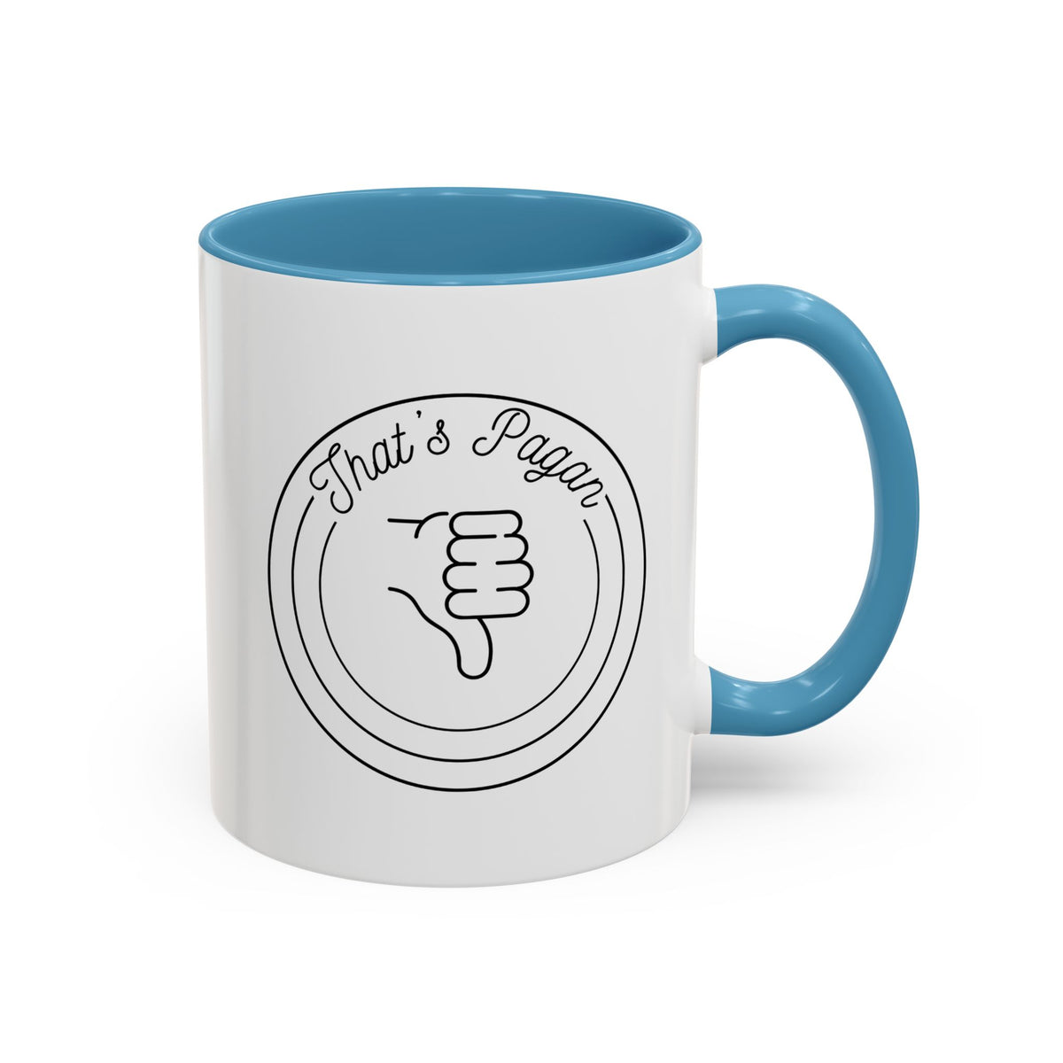 That's Pagan Thumbs Down Accent Coffee Mug