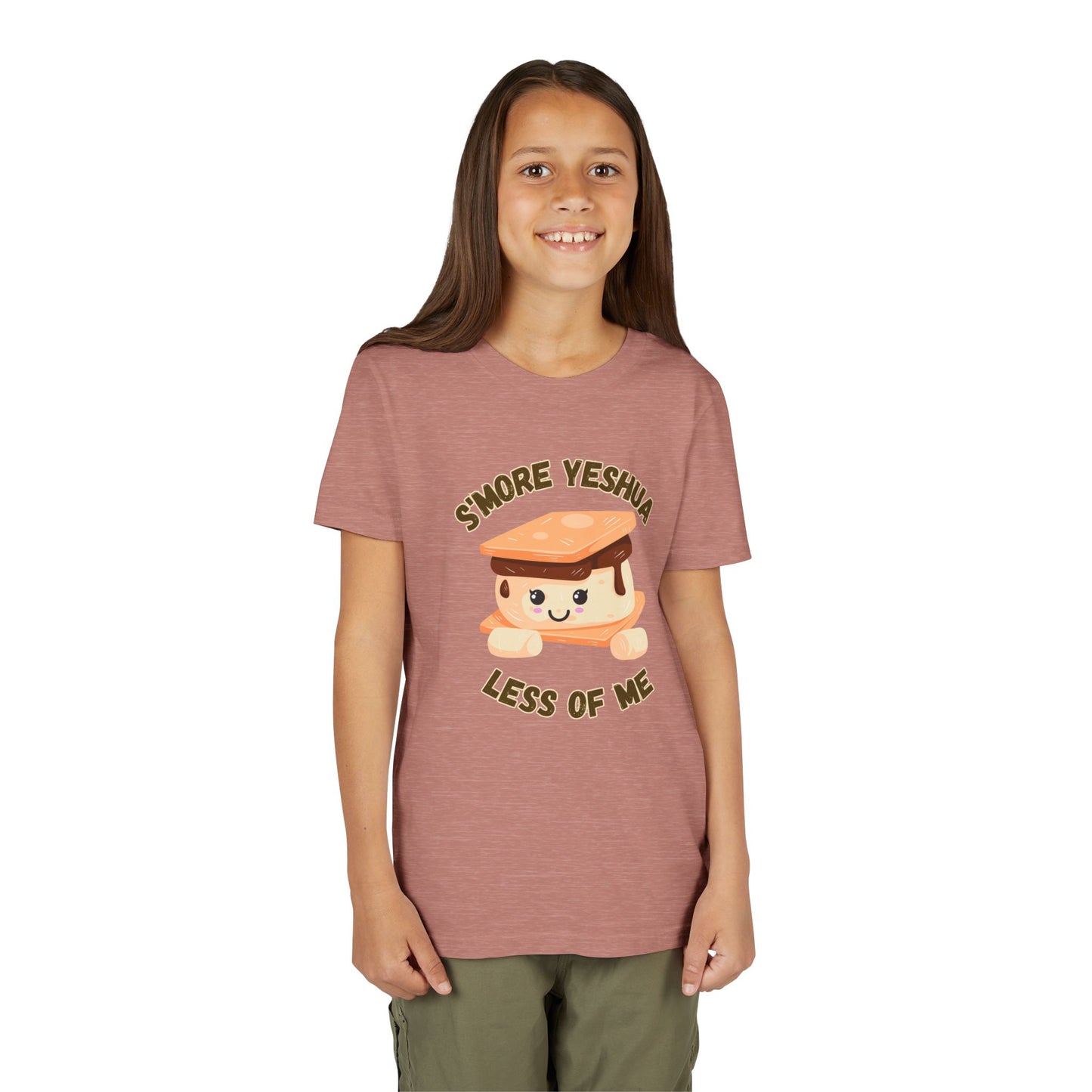 Youth T-Shirt - More Yeshua, Less of Me Shirt Cute S'mores for Sukkot