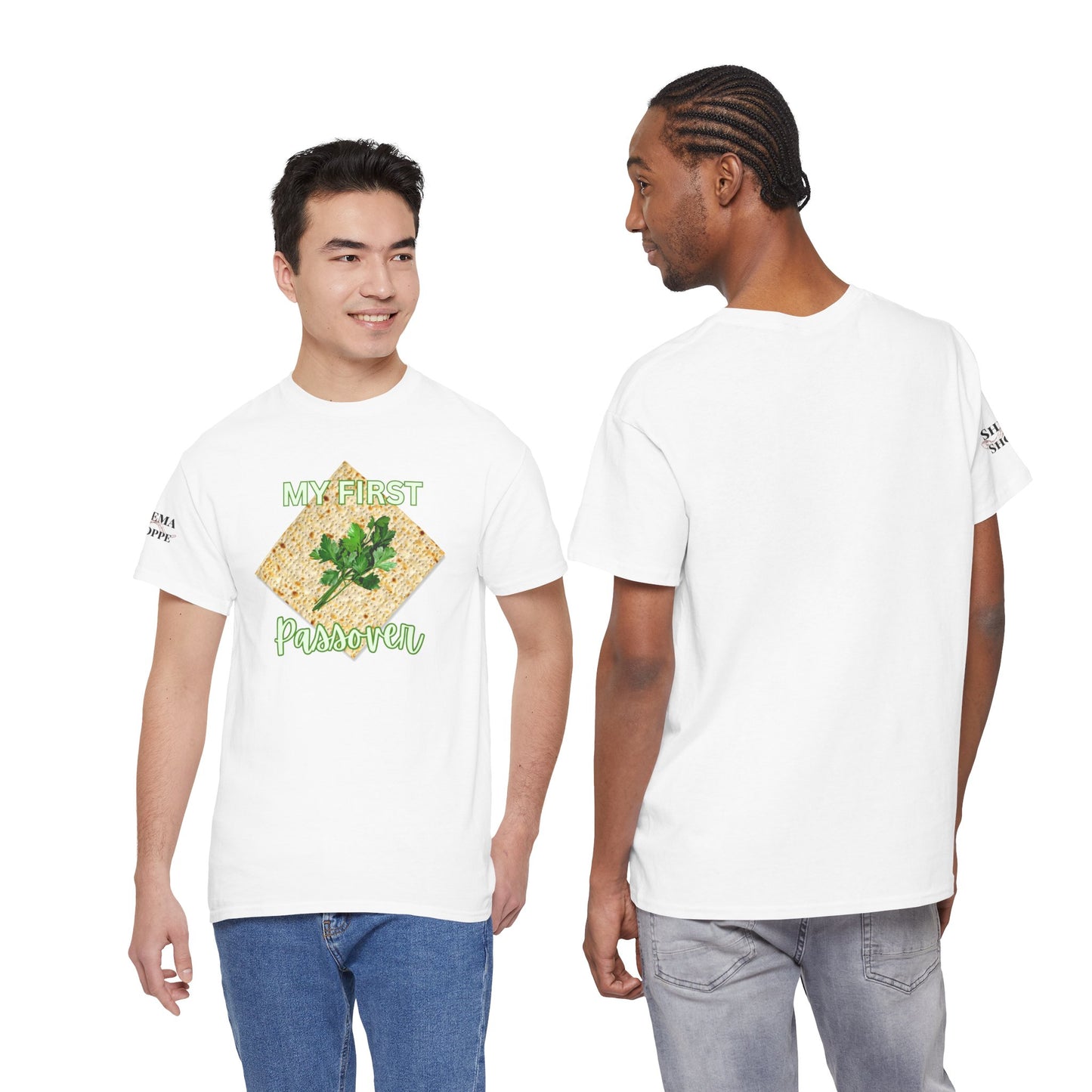 Adults My First Passover T‑Shirt — Seder Matzo & Parsley Pesach Tee