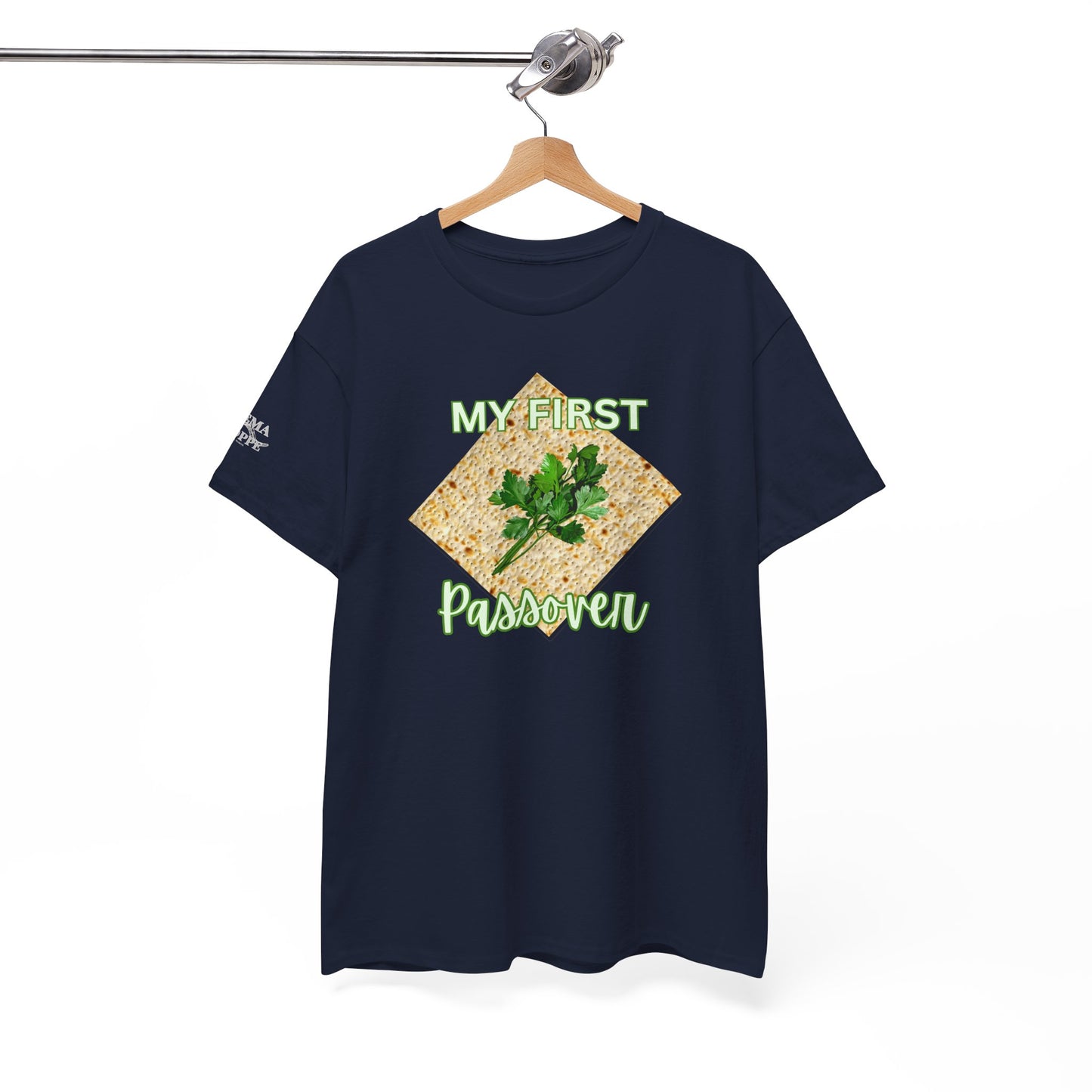 Adults My First Passover T‑Shirt — Seder Matzo & Parsley Pesach Tee