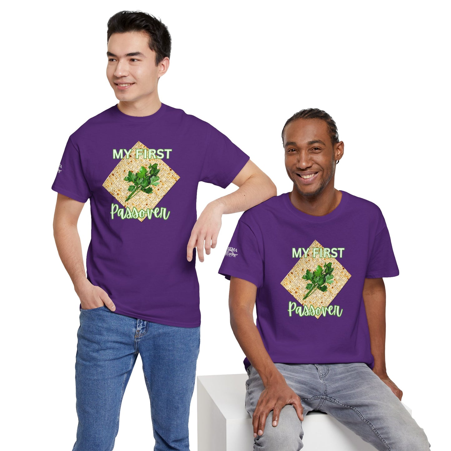 Adults My First Passover T‑Shirt — Seder Matzo & Parsley Pesach Tee