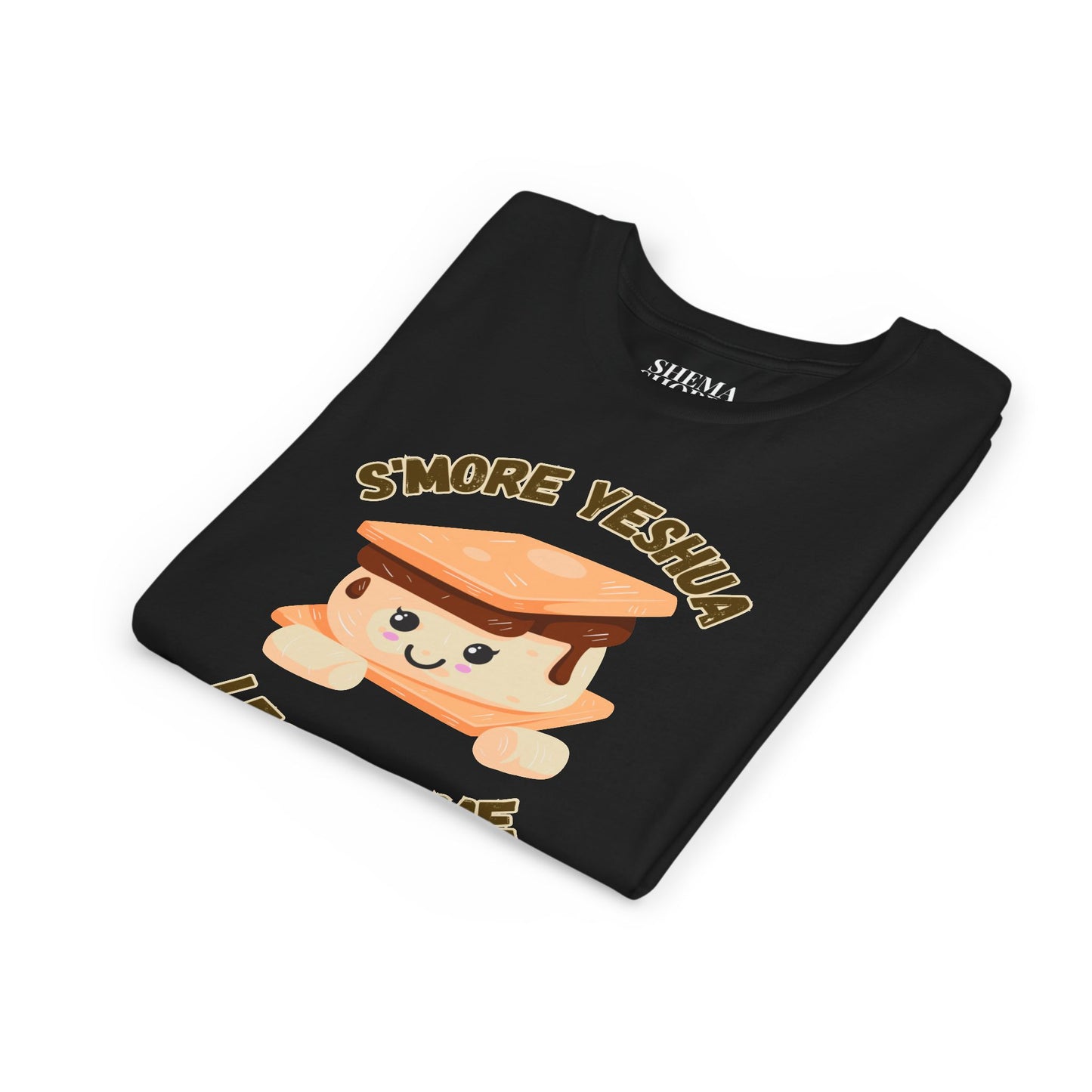 Youth T-Shirt - More Yeshua, Less of Me Shirt Cute S'mores for Sukkot
