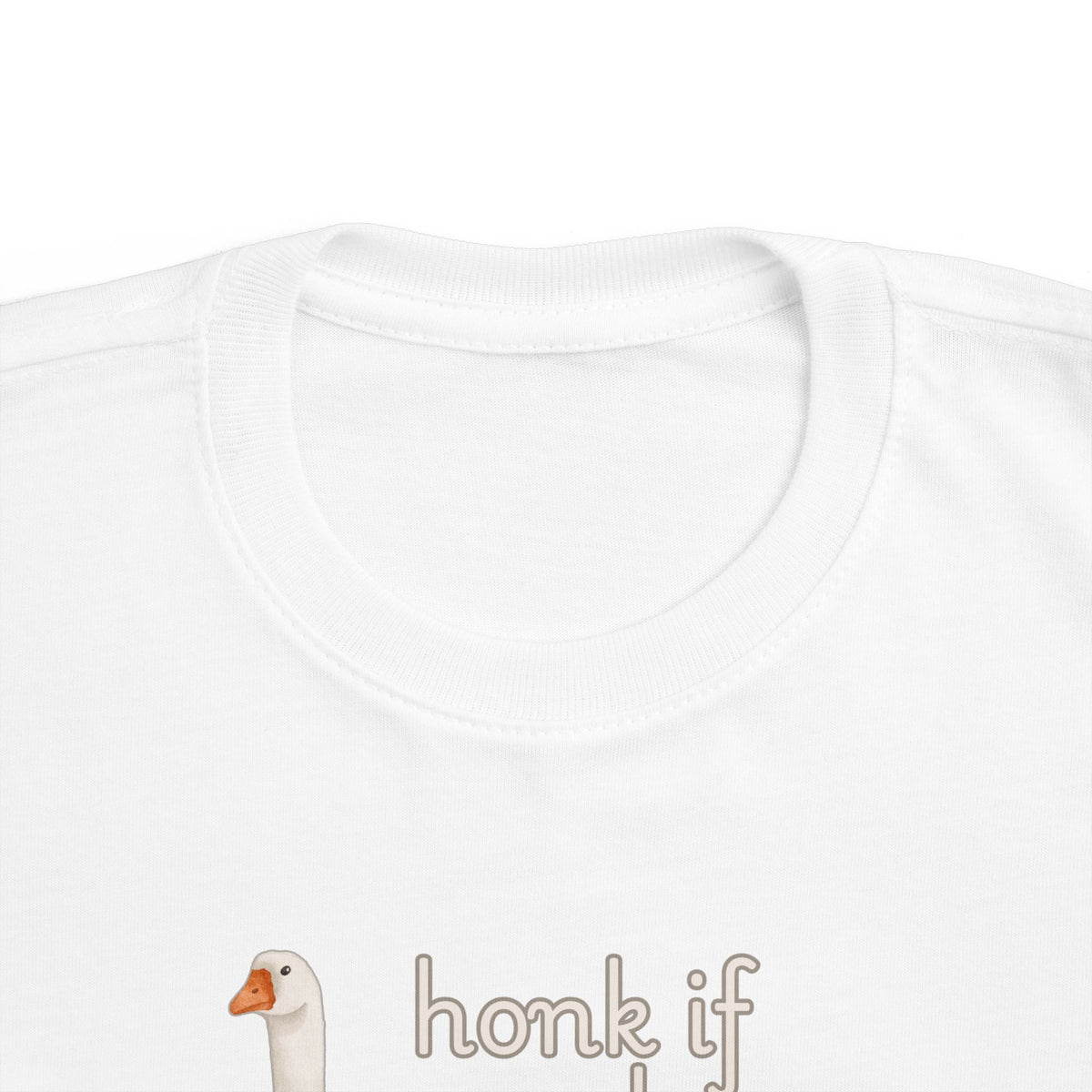 Torah Toddler Goose Tee — "Honk If You Love Yeshua" Cute Animal Baby Shirt (Canada)