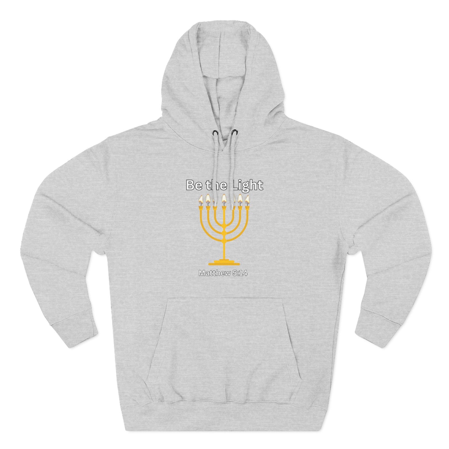 Be The Light Menorah Three-Panel Fleece Hoodie