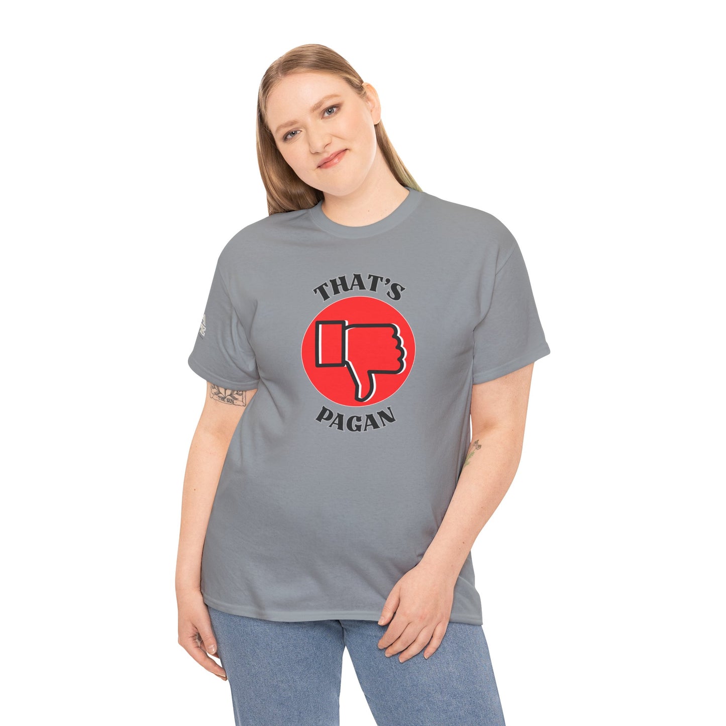 That's Pagan T-Shirt —Thumbs-Down Pagan Graphic Tee