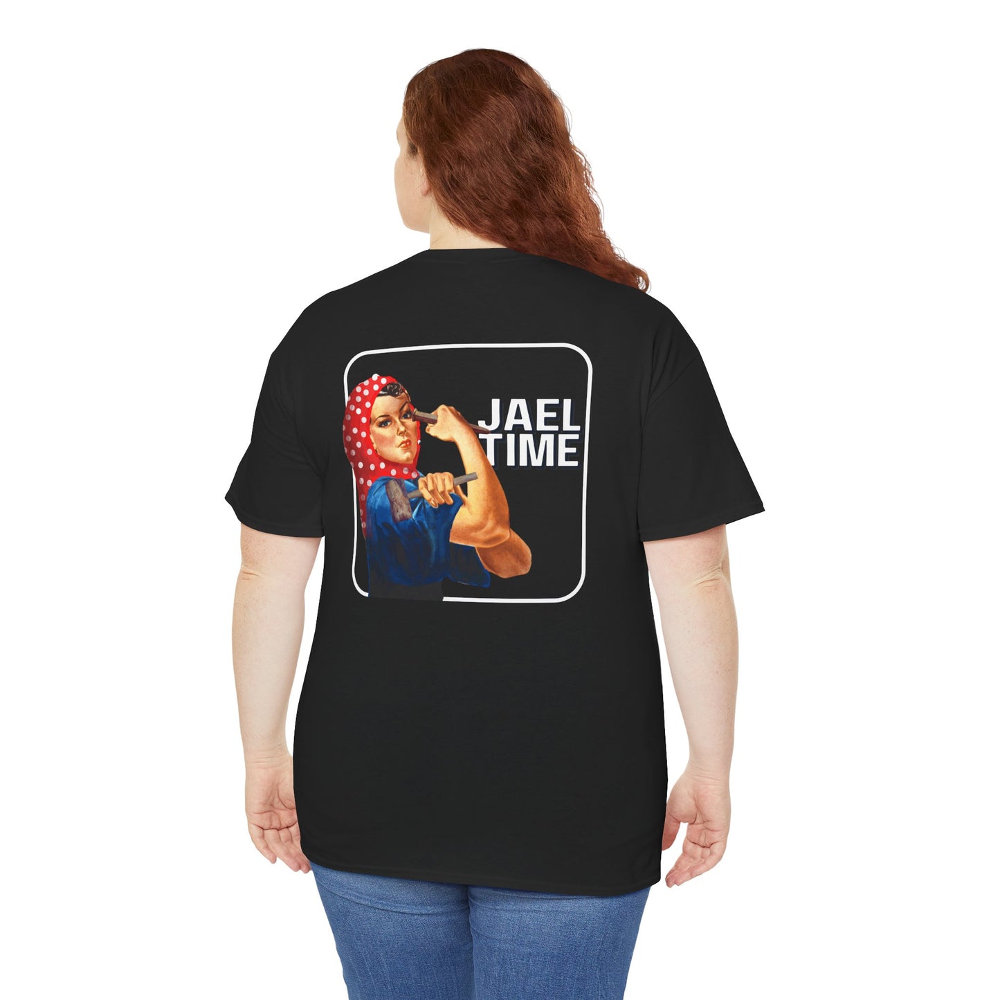 'Jael Time' Humorous Bible Story T-Shirt with Tent Peg and Hammer Design Cotton Tee