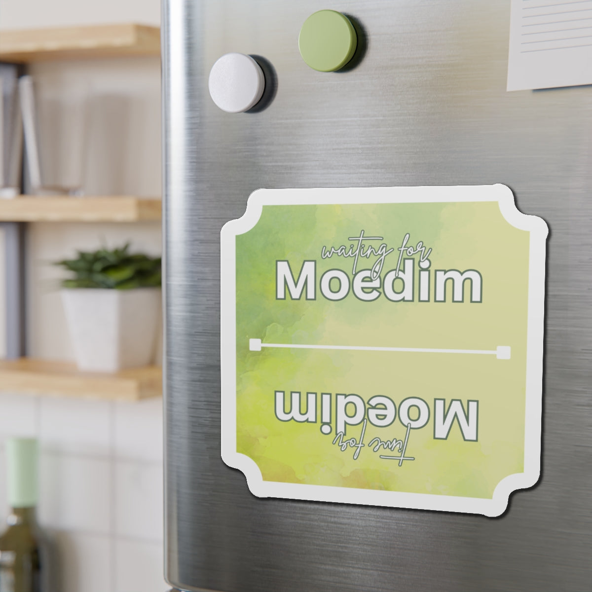 Yellow Watercolor Moedim Magnet Waiting VS Time for the Moedim