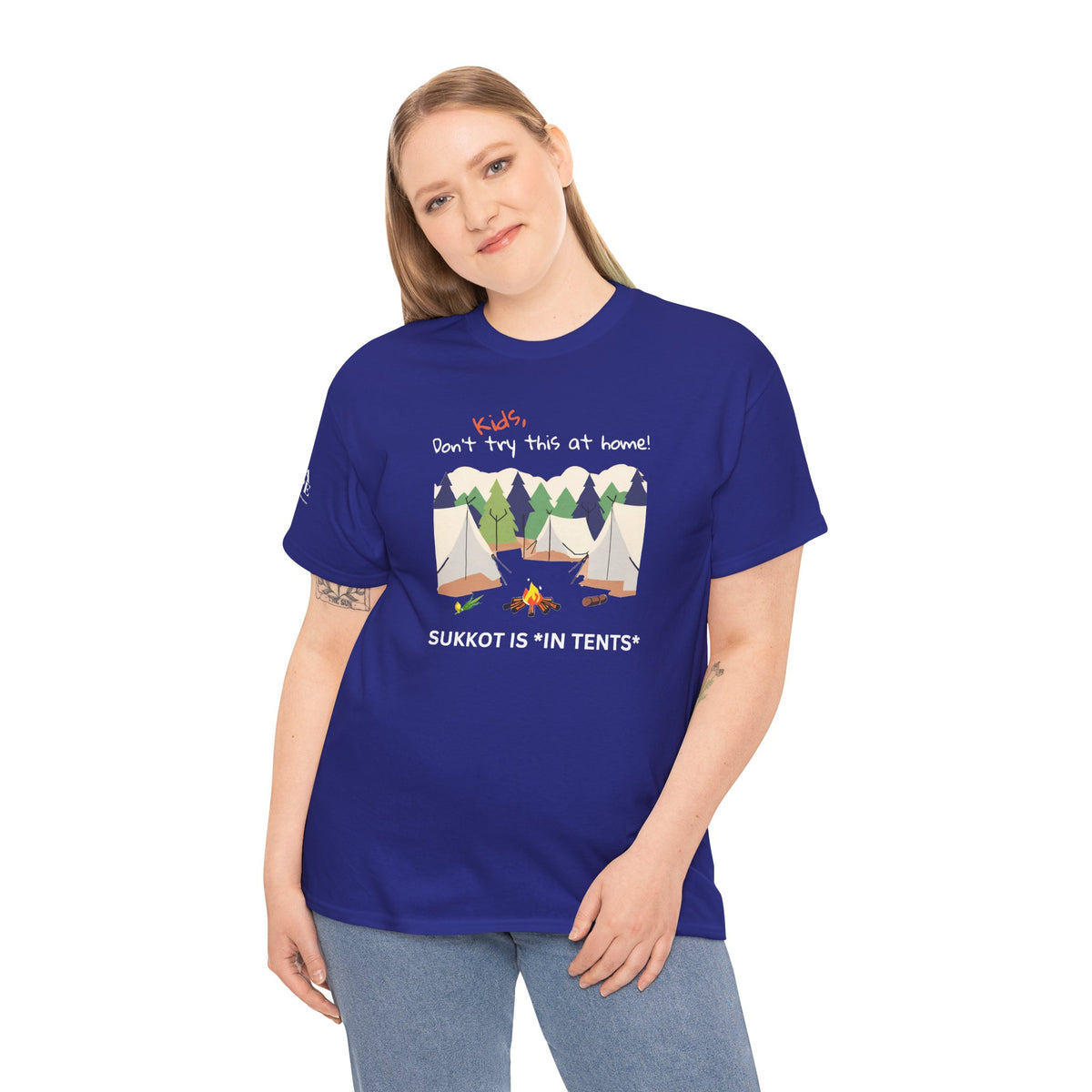 Kids, Don't Try This At Home Sukkot Shirt (dark colors)