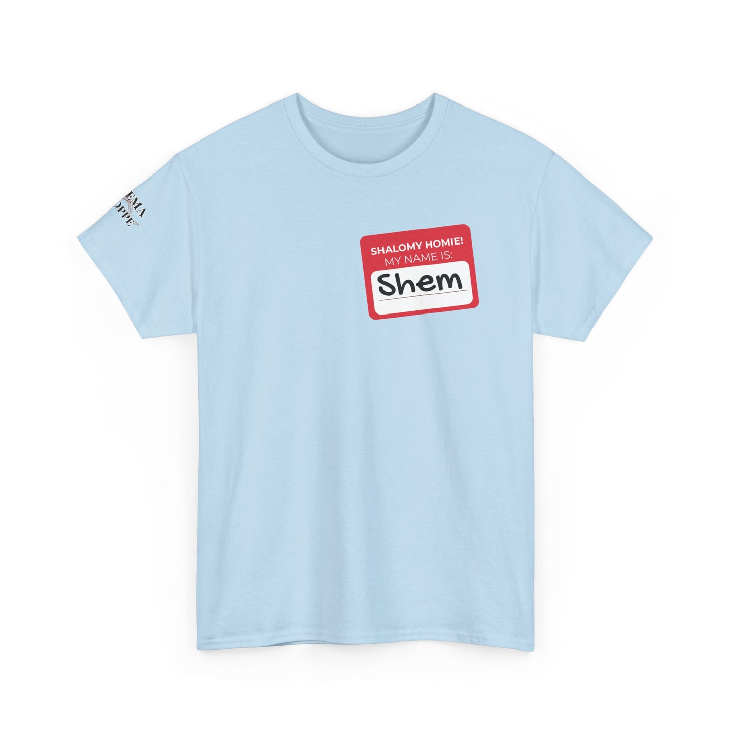 Personalizable Shalomy Homies! Name Tag Unisex Heavy Cotton Tee