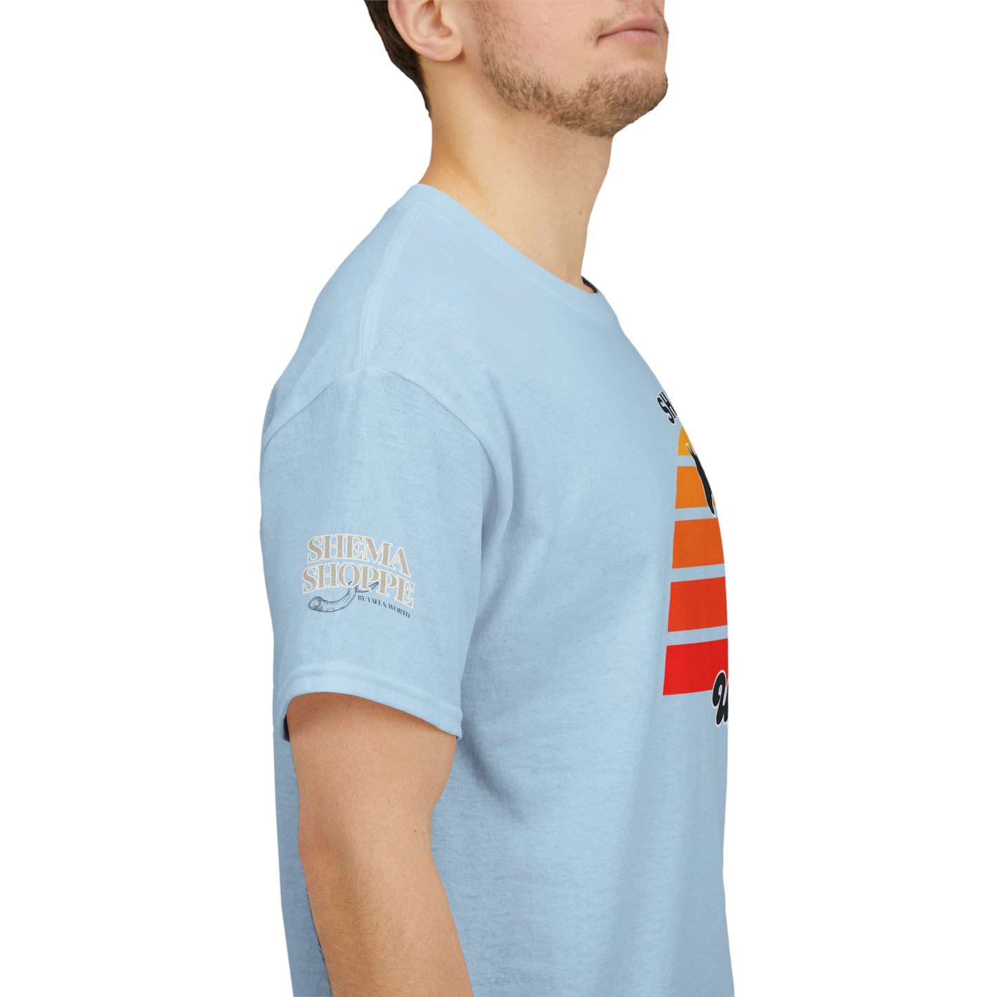 Shabbat Unbridled Joy Tee — Retro Horse Sabbath Sunset T‑Shirt