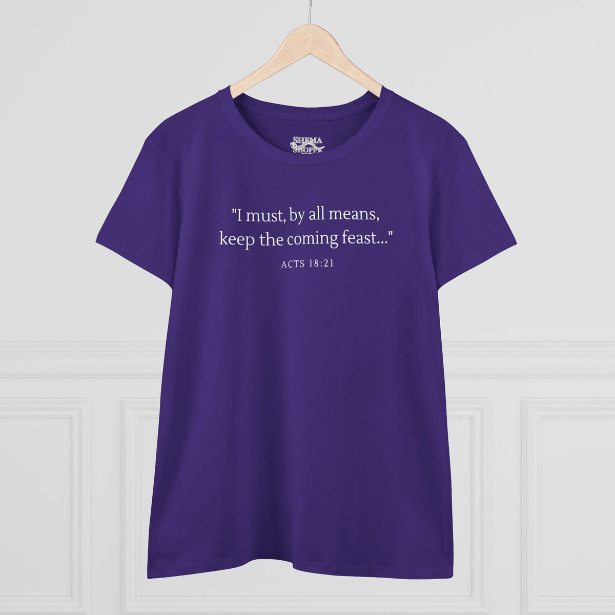 Acts Keep The Feast Women's Midweight Cotton Tee