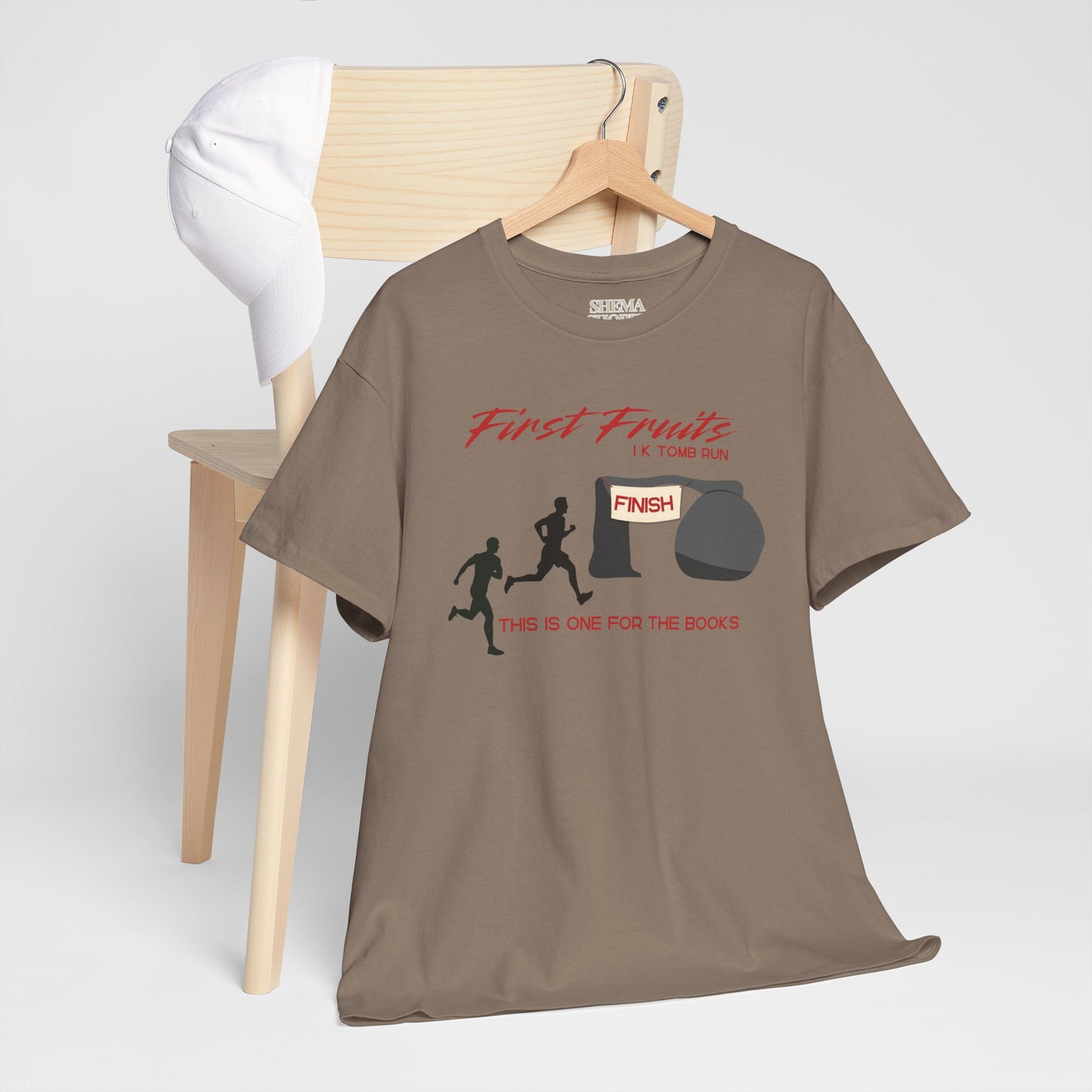First Fruits 1k Tomb Run Unisex Tee - Funny Biblical Design