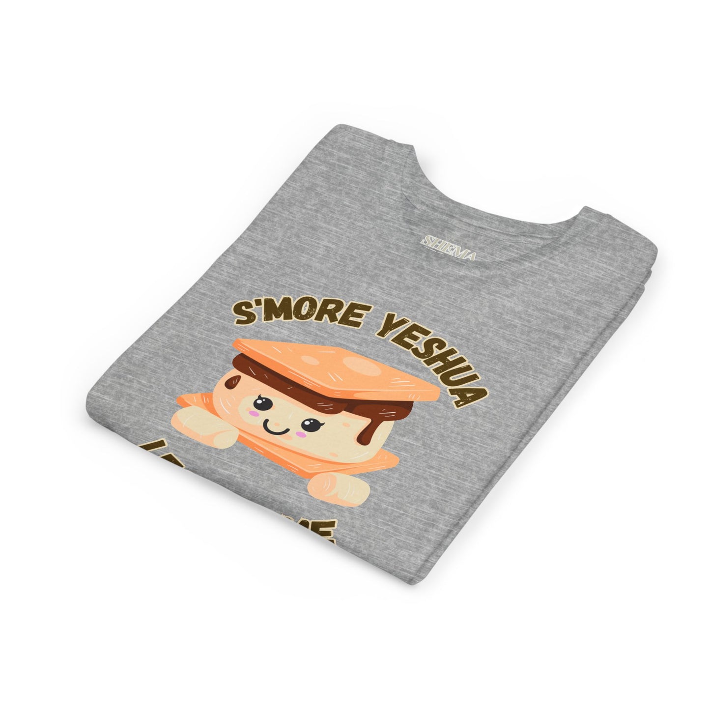Youth T-Shirt - More Yeshua, Less of Me Shirt Cute S'mores for Sukkot