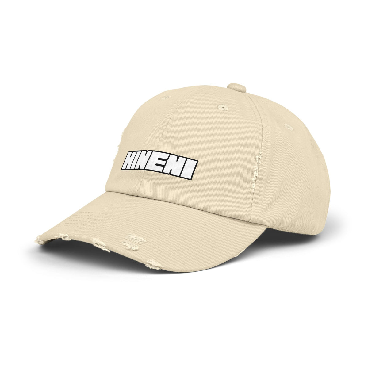 Hineni (Hebrew for "here I am")  Distressed Cap with 'Hineni' | Casual Streetwear Hat, Daily Accessory, Gift for Him/Her, Trendy Cap