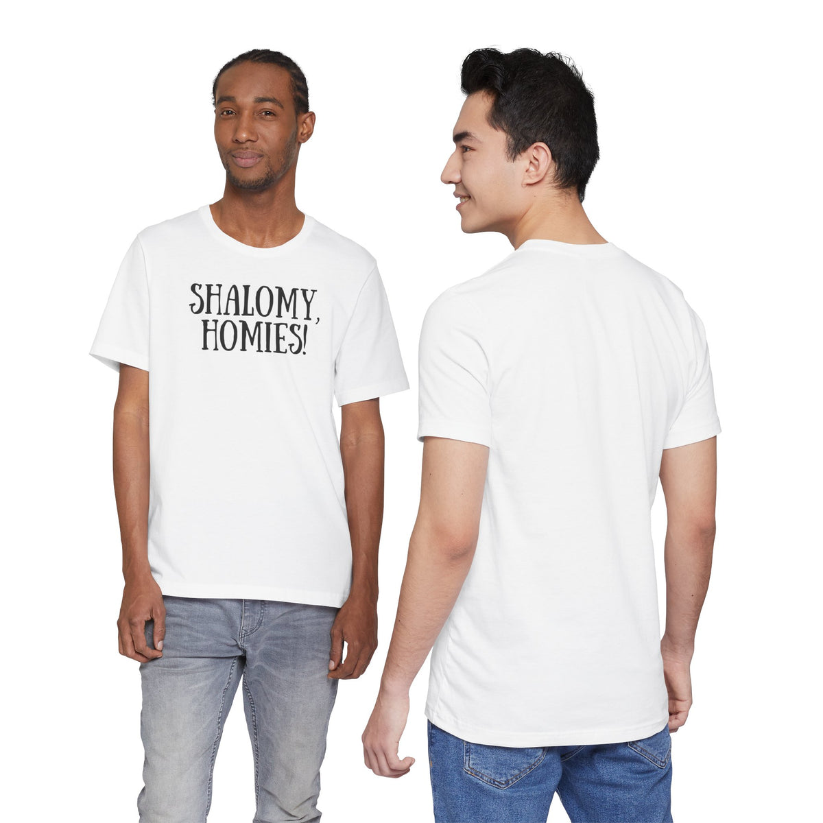 Shalomy Homies Tee - Funny Torah Obervant Greeting T-Shirt (Canada)