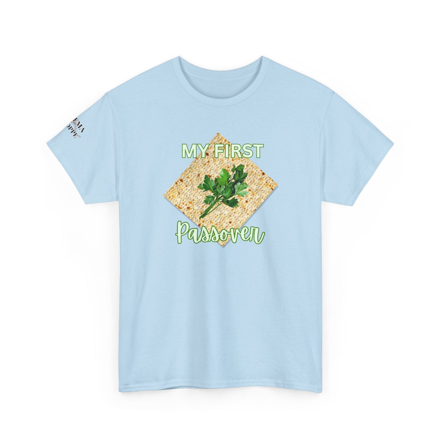 Adults My First Passover T‑Shirt — Seder Matzo & Parsley Pesach Tee