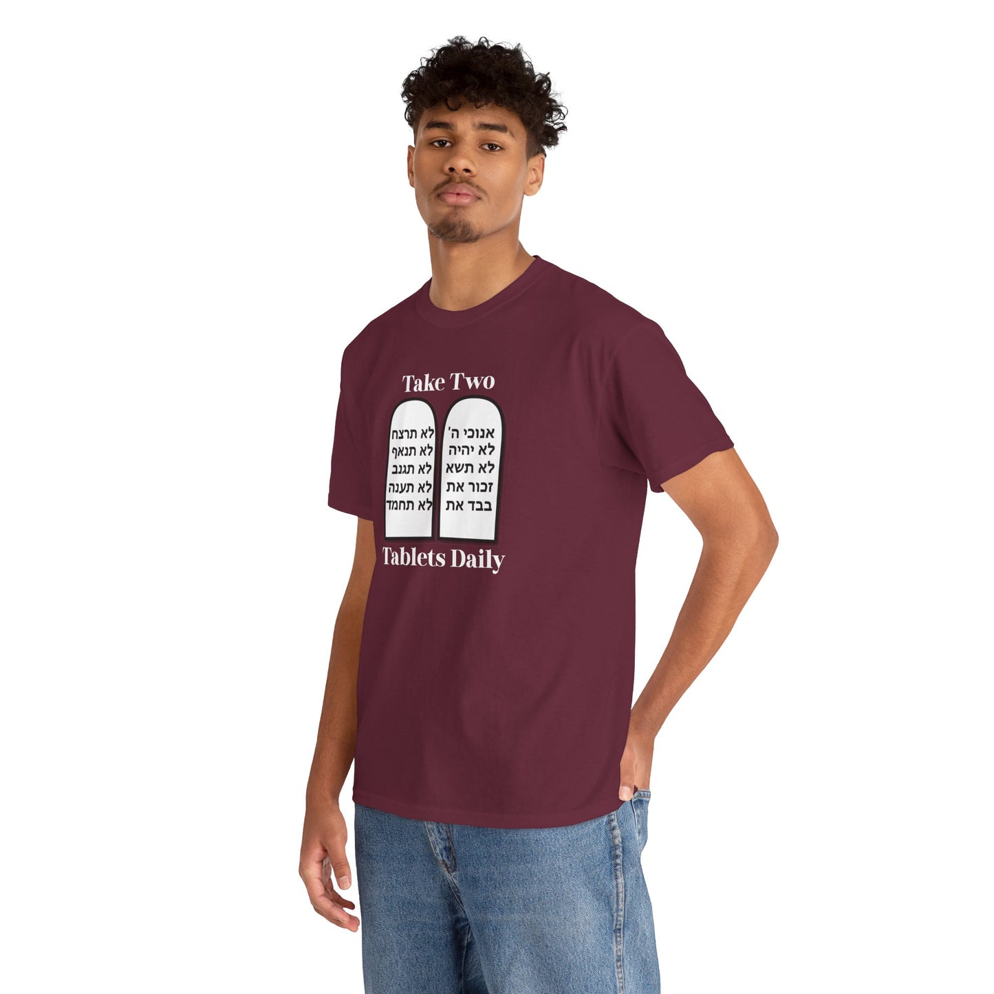 Unisex Tee Take Two Tablets Daily Commandments Shirt