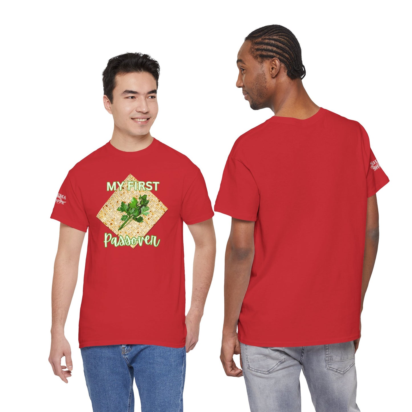 Adults My First Passover T‑Shirt — Seder Matzo & Parsley Pesach Tee