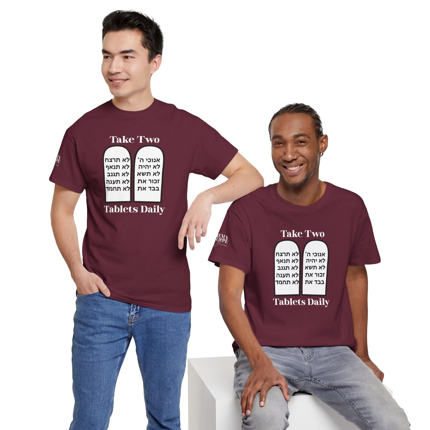 Unisex Tee Take Two Tablets Daily Commandments Shirt